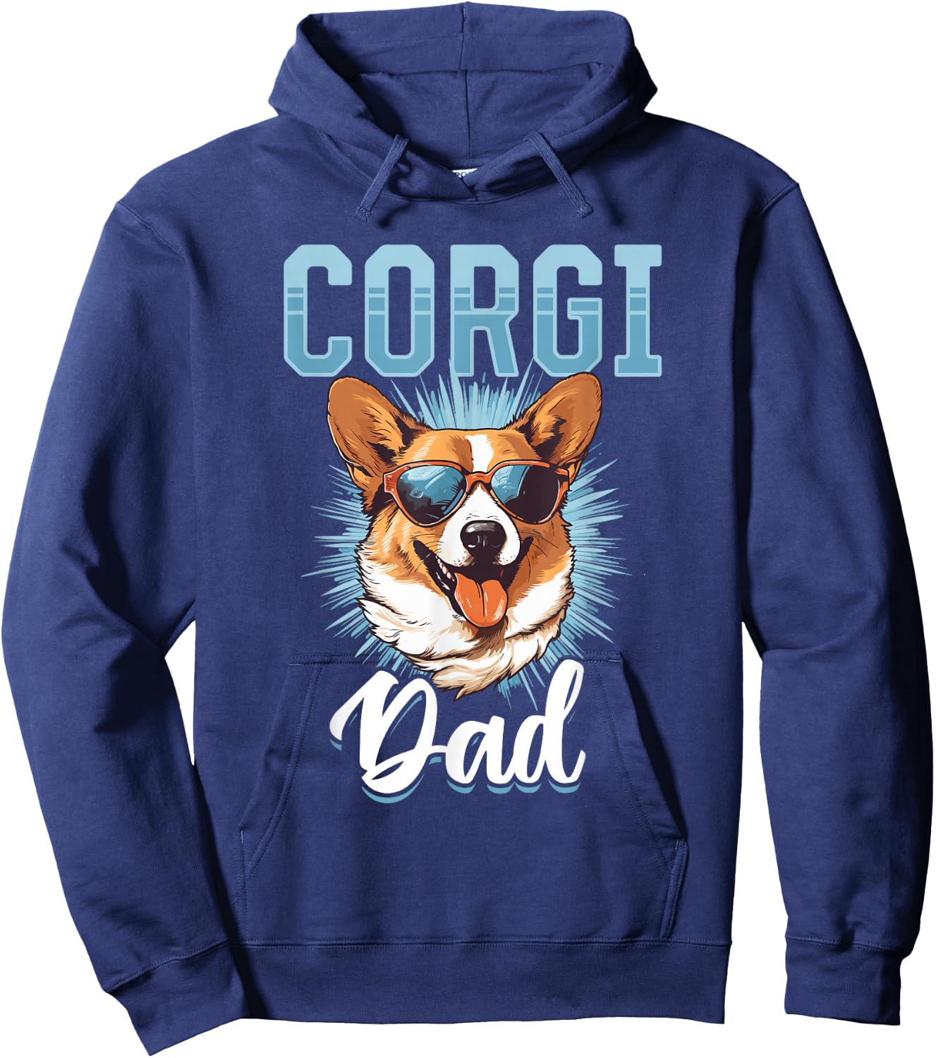 Pembroke Welsh Corgi - Corgi Dad Hoodie - Hoodie | Navy