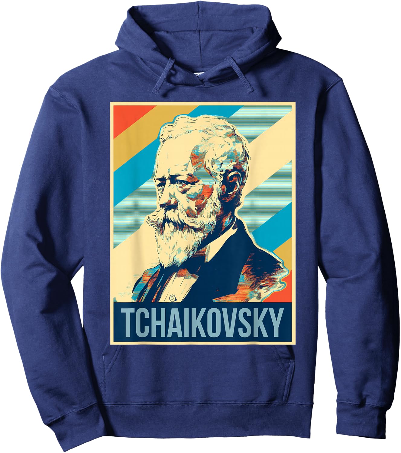 Tchaikovsky Poster Musician Composer Hoodie - Hoodie | Navy