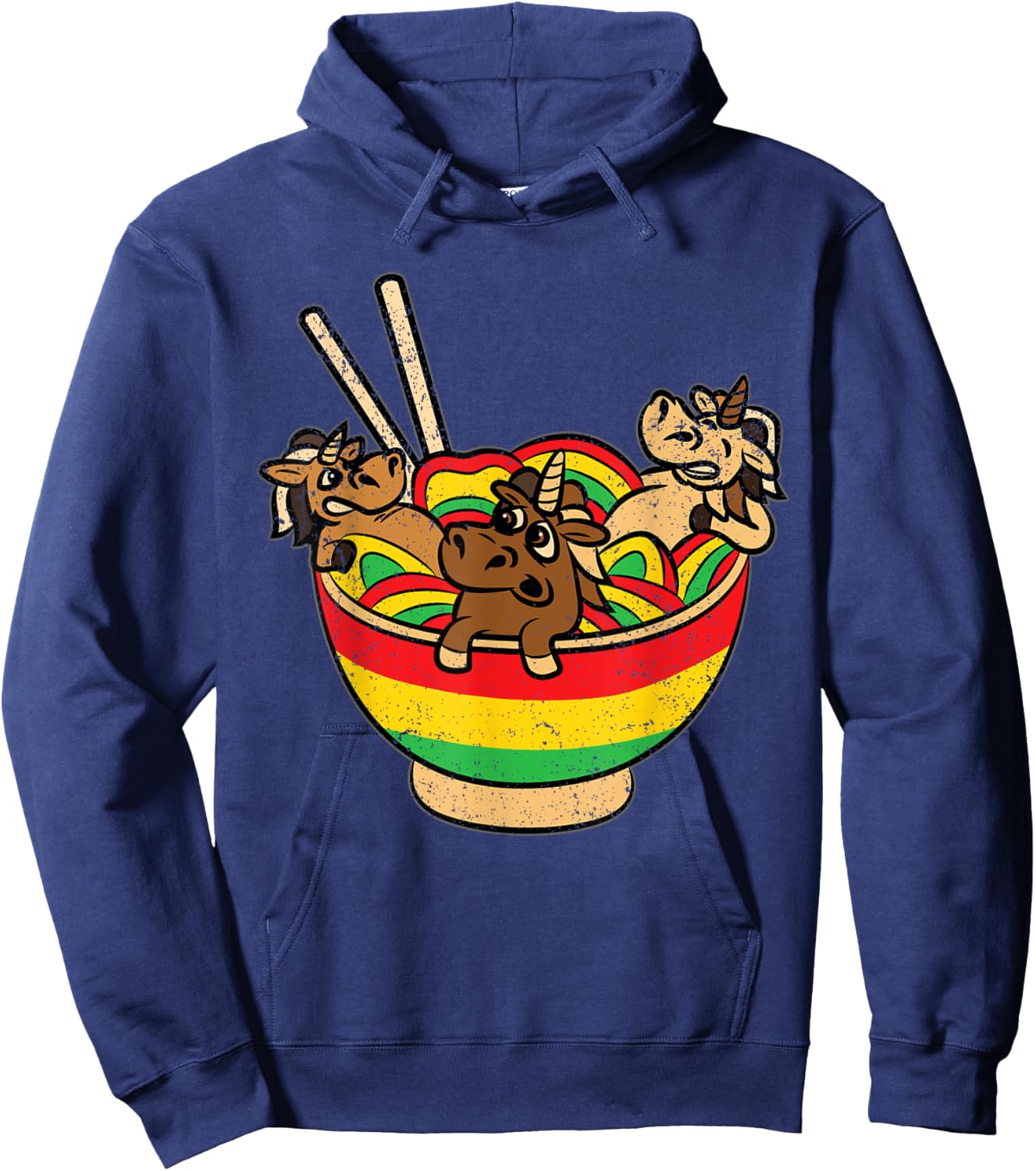 Ramen Lover Juneteenth Unicorn Black History African Hoodie - Hoodie | Navy