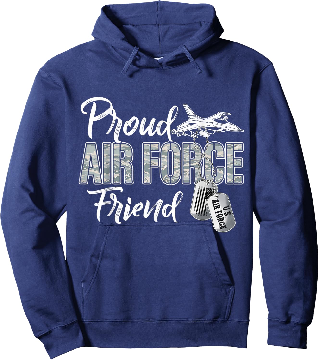 Proud Air Force Friend Air Force Graduation USAF Friend Hoodie - Hoodie | Navy