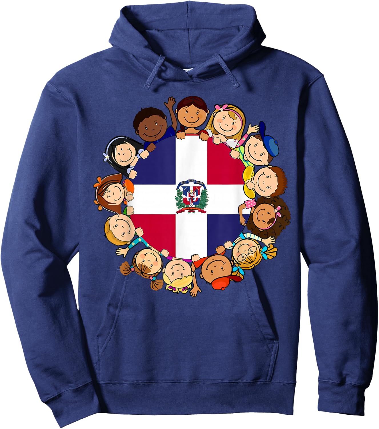 Dominican Republic Kids Dominicana Flag Hispanic Heritage Hoodie - Hoodie | Navy