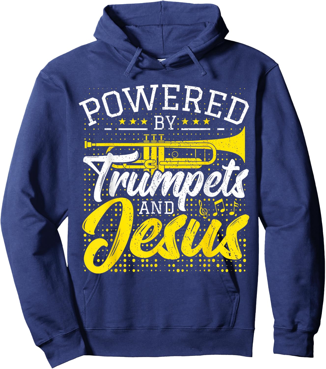 Christian Trumpet Player Jesus Christ Church Trumpeter Hoodie - Hoodie | Navy