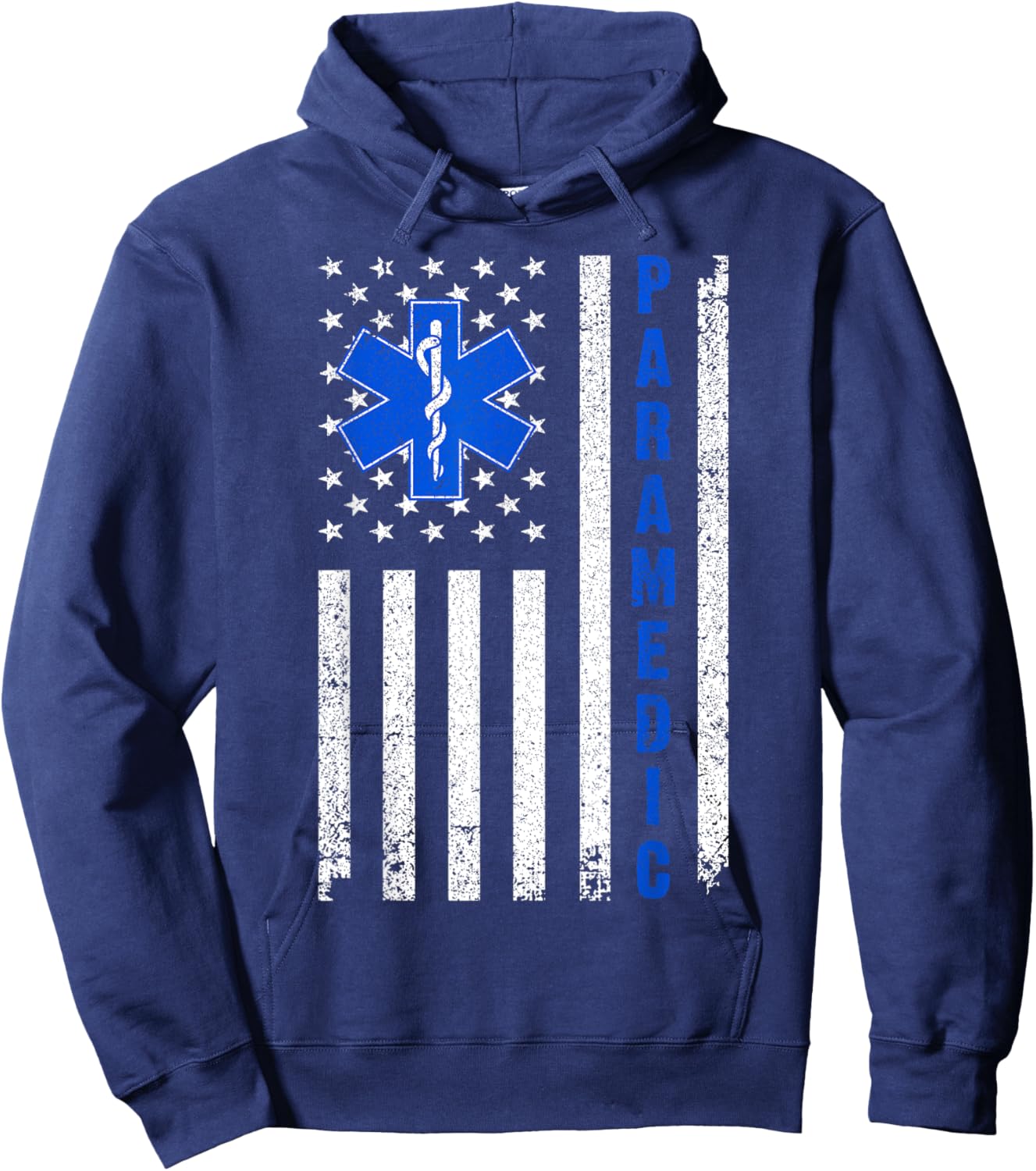 Cool Paramedic Women EMT EMS Medic US Flag Medical Hoodie - Hoodie | Navy