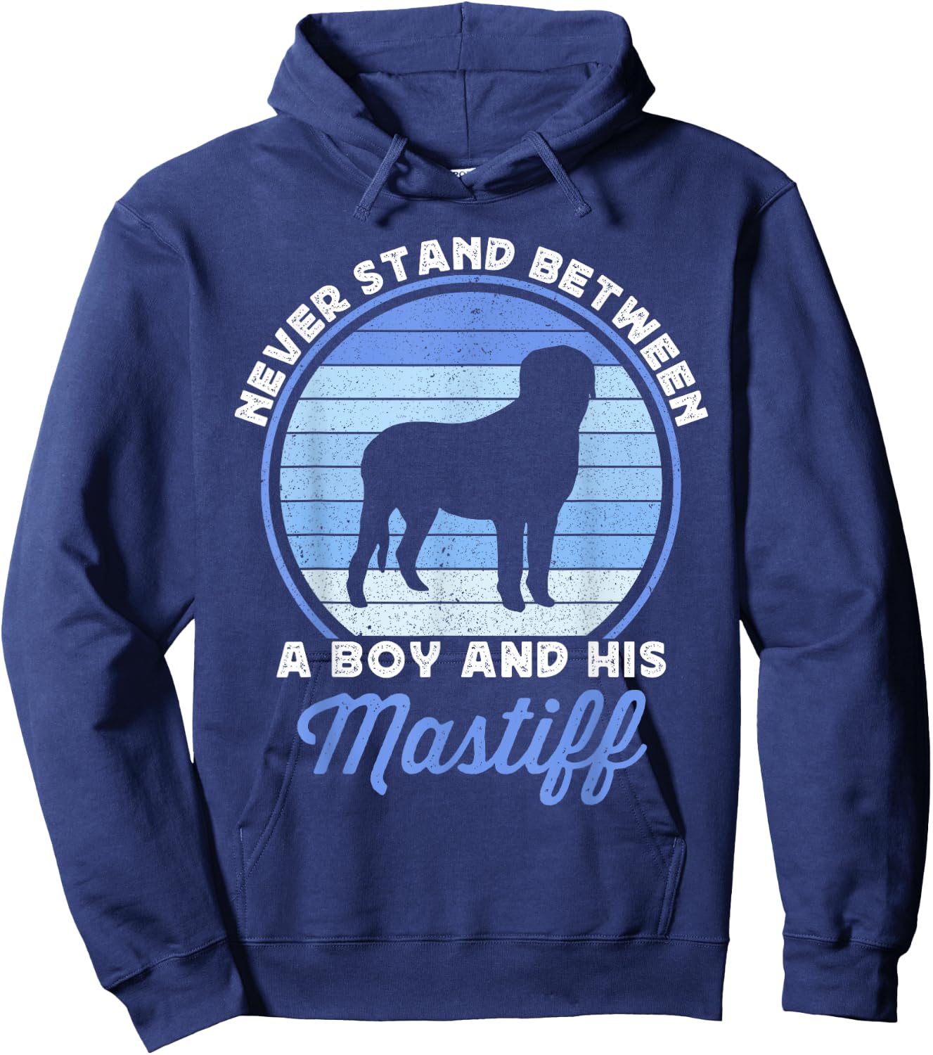 Boys English Mastiff For Kids Boy Mastiffs Dog Lover Funny Hoodie - Hoodie | Navy