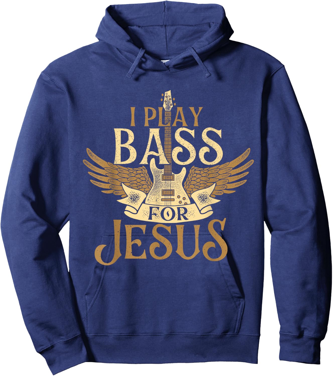 I Play Bass For Jesus - Bassist Musician Bass Guitar Music Hoodie - Hoodie | Navy