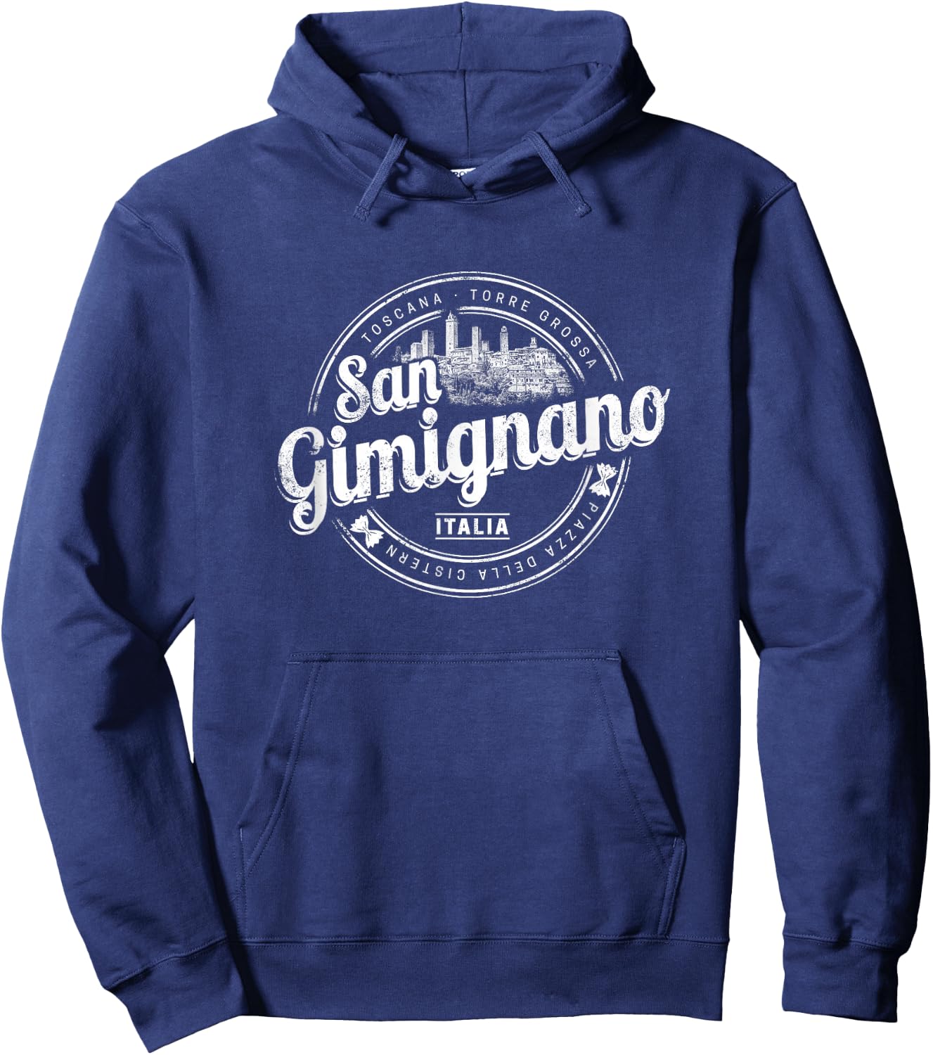 San Gimignano Tuscany Retro Italy Vintage Souvenir Hoodie - Hoodie | Navy