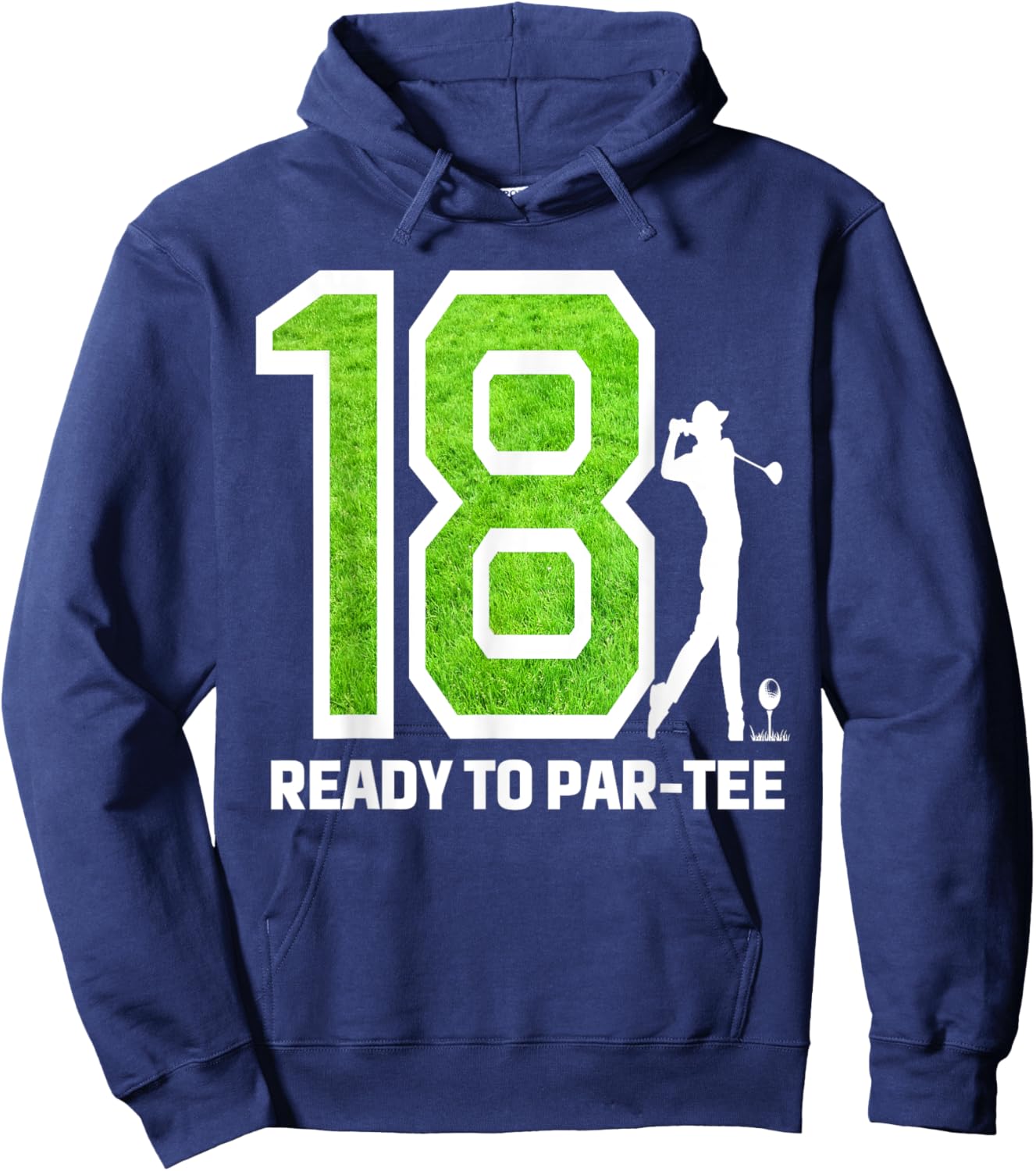 18th Birthday Golf Player Golfer Boys 18th Year Old Birthday Hoodie - Hoodie | Navy