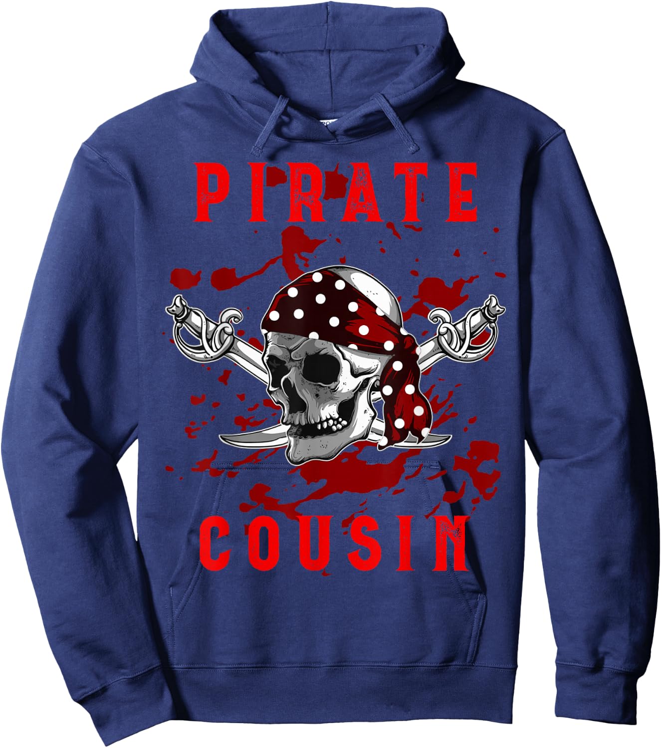 Pirate Cousin Cool Skeleton Family Birthday Squad Party Hoodie - Hoodie | Navy