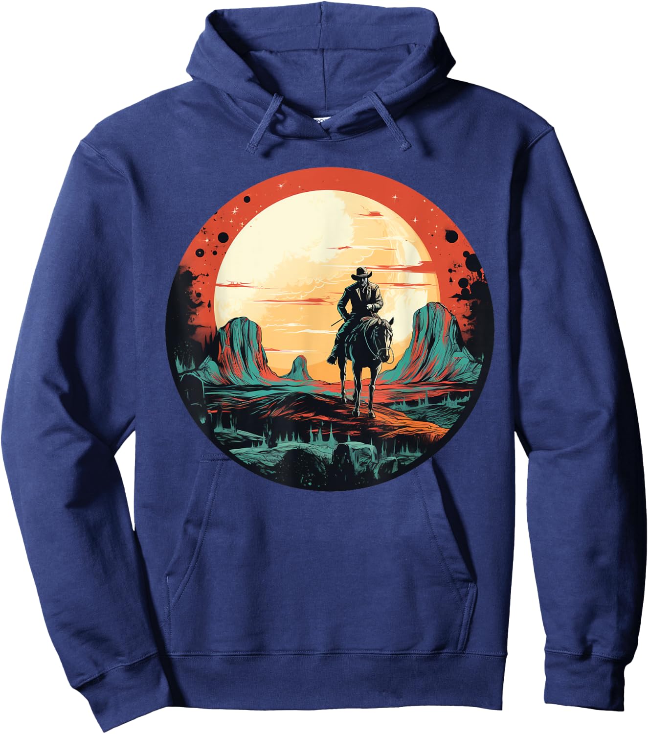 Cool Space Cowboy with Horse Costume for Boys and Girls Hoodie - Hoodie | Navy