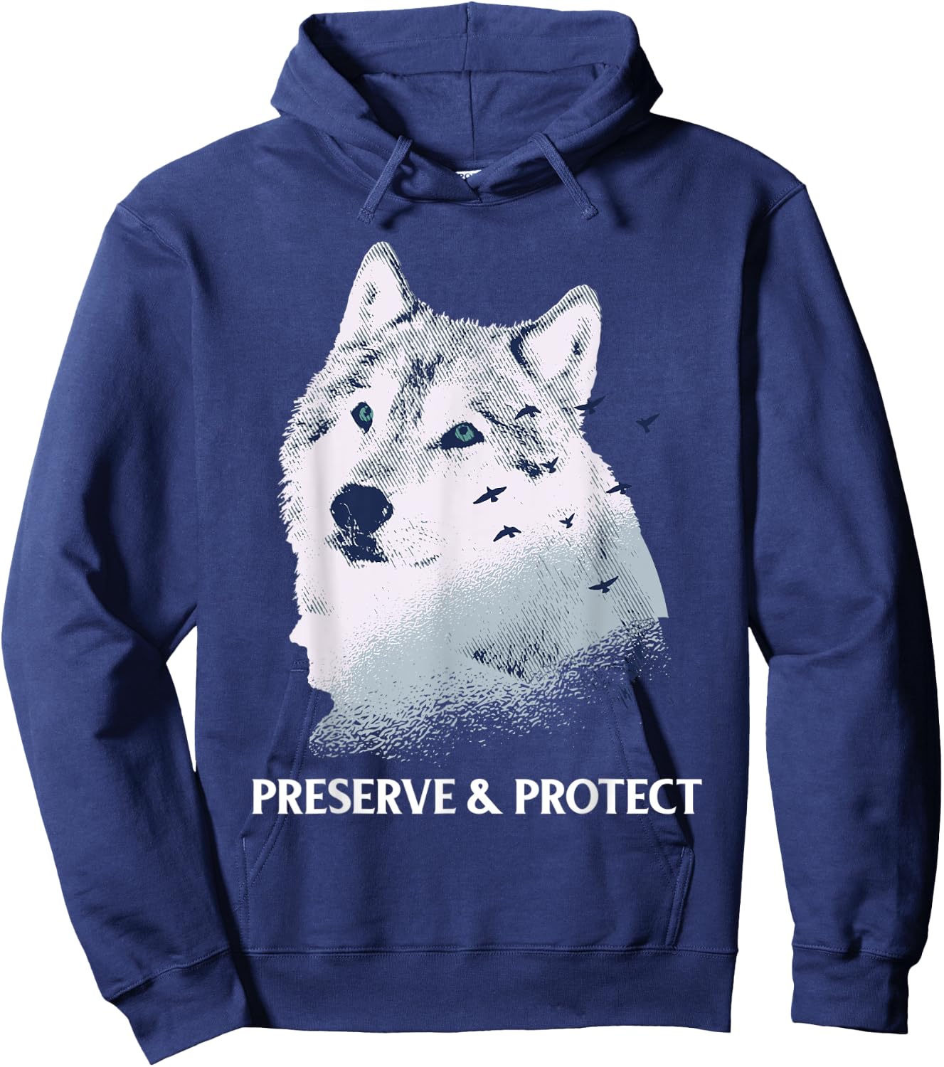 Preserve and Protect wolves and wolf packs Conservation of Hoodie - Hoodie | Navy