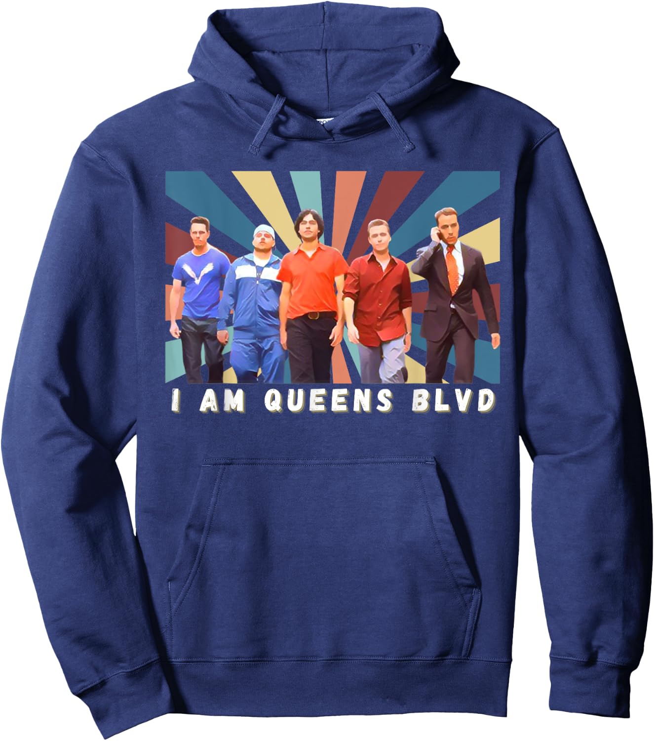 Entourage, Classic Funny Television, I Am Queens Boulevard Hoodie - Hoodie | Navy