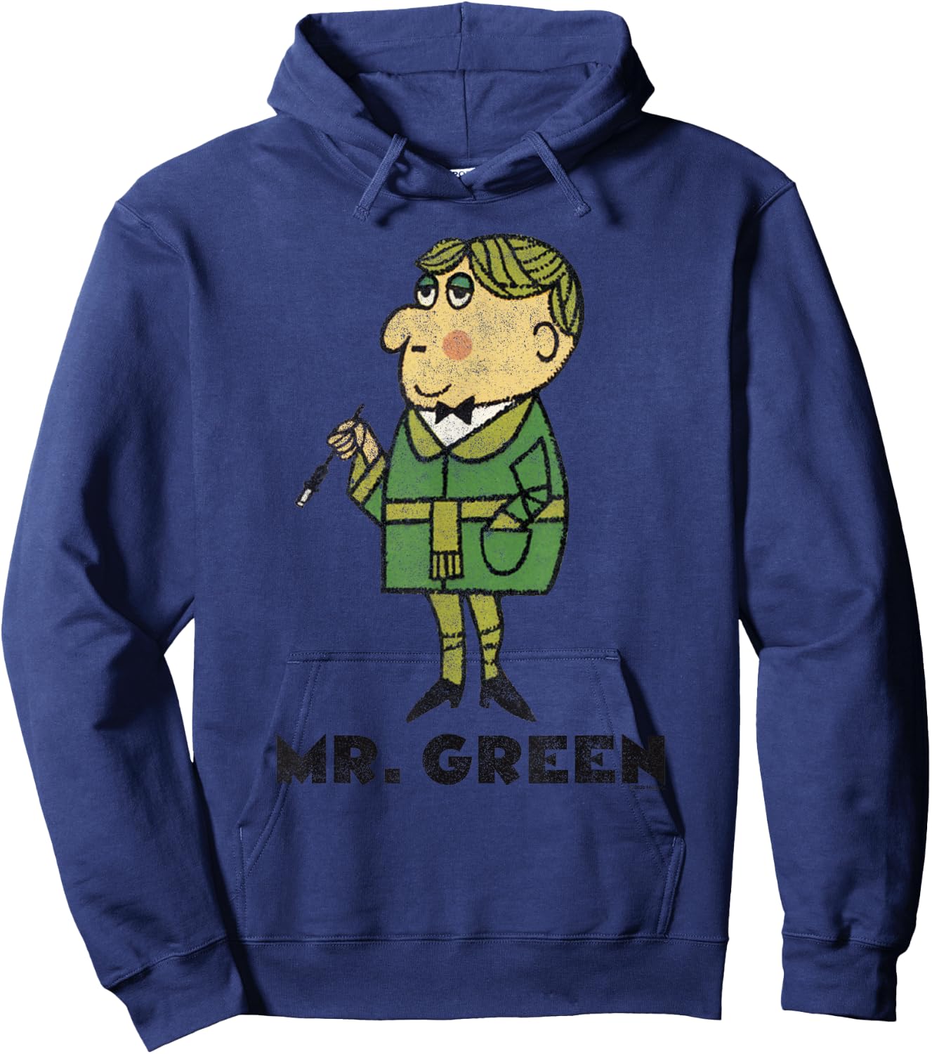 Clue Retro Mr. Green Portrait Hoodie - Hoodie | Navy