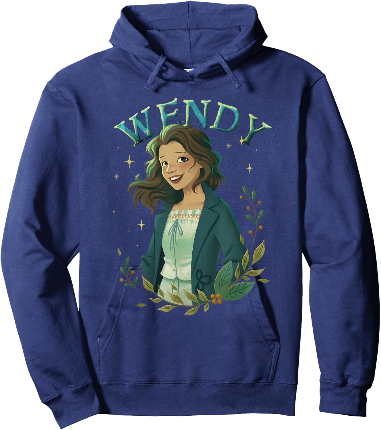 Disney Peter Pan & Wendy Vintage Floral Wendy Portrait Hoodie - Hoodie | Navy
