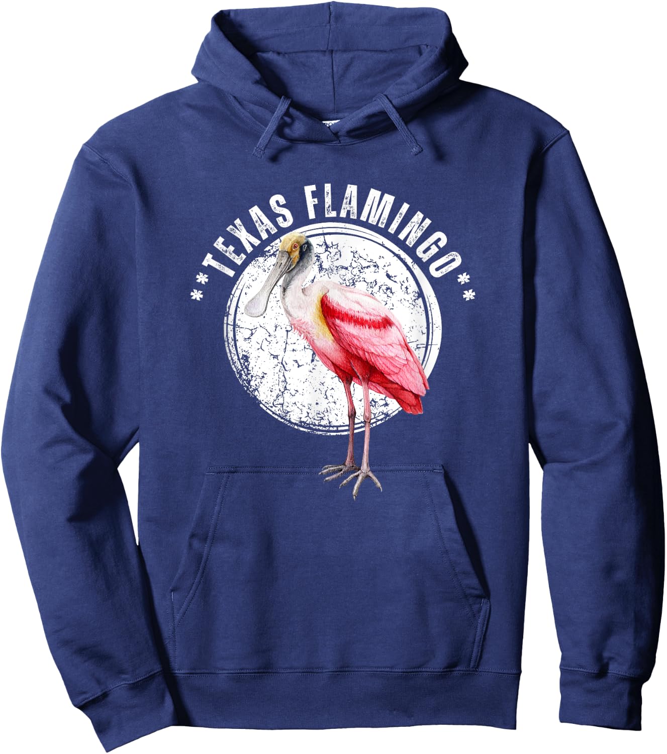 Roseate Spoonbill Texas Flamingo Birdwatcher Funny Hoodie - Hoodie | Navy