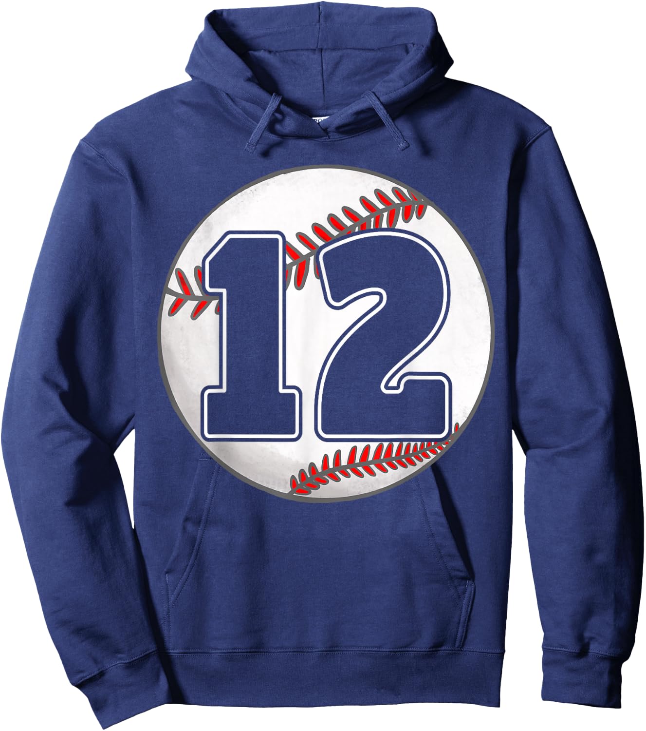 Birthday Boy 12 Baseball 12th Birthday Baseball Player Hoodie - Hoodie | Navy