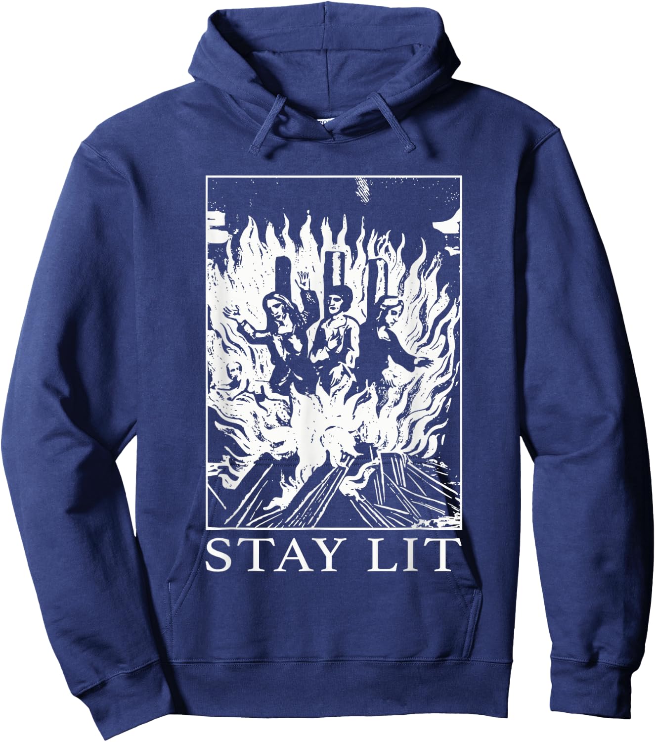 Occult Stay Lit Satan Devil Hell Unholy Antichrist Witch Hoodie - Hoodie | Navy