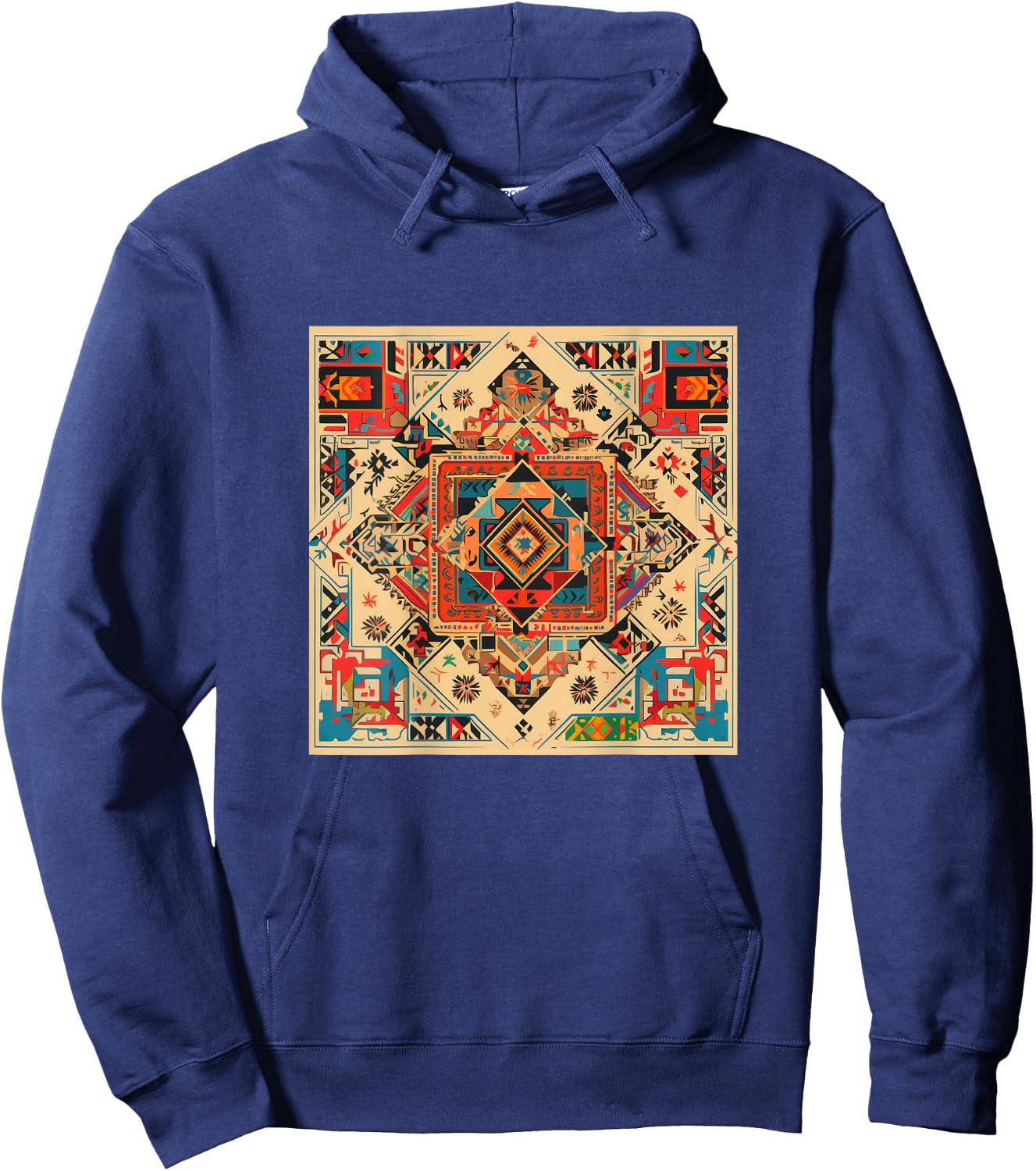 Palestinian Tatreez Pattern Arabic Hoodie - Hoodie | Navy