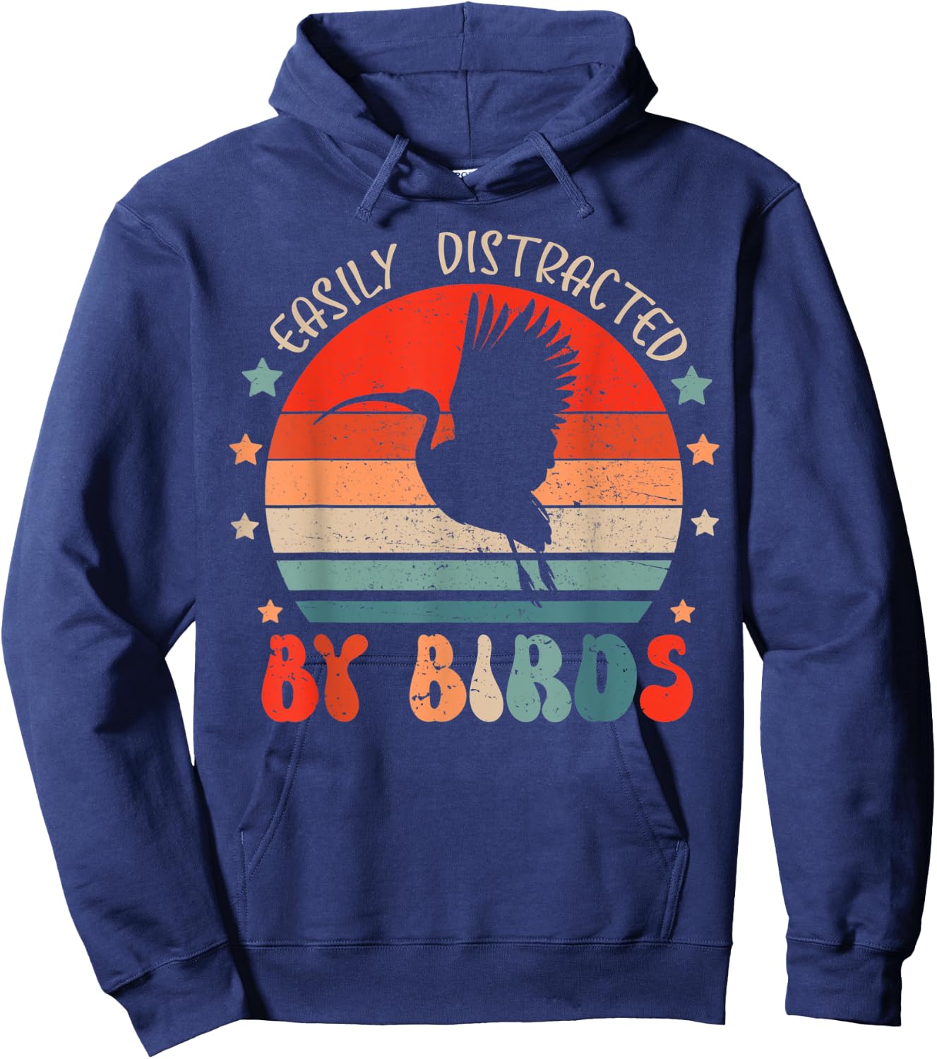 Ibis Lover Shirt Easily Distracted By Birds For Youth & Kids Hoodie - Hoodie | Navy