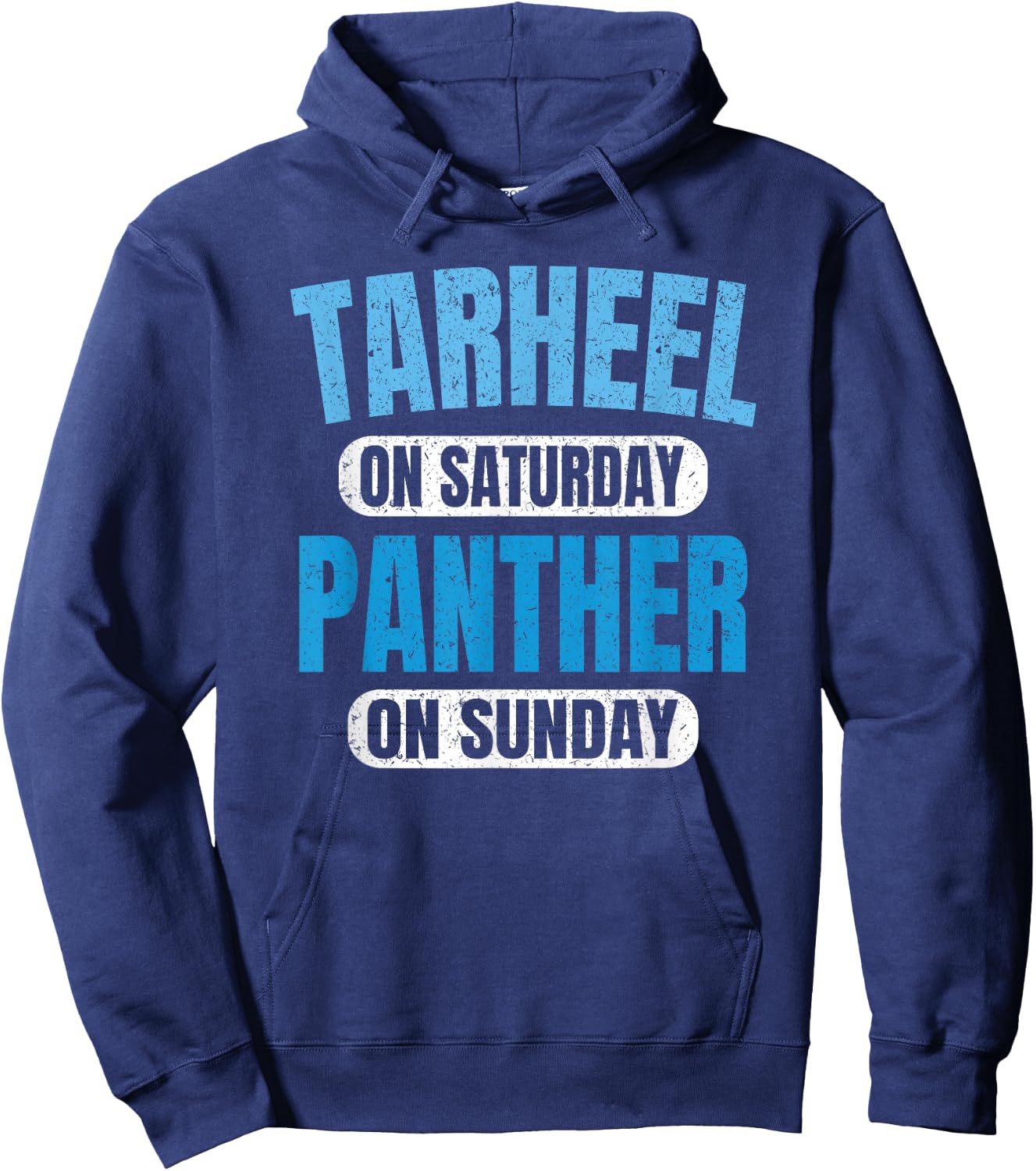 Tarheel on Saturday Panther on Sunday Fan Funny Vintage Hoodie - Hoodie | Navy