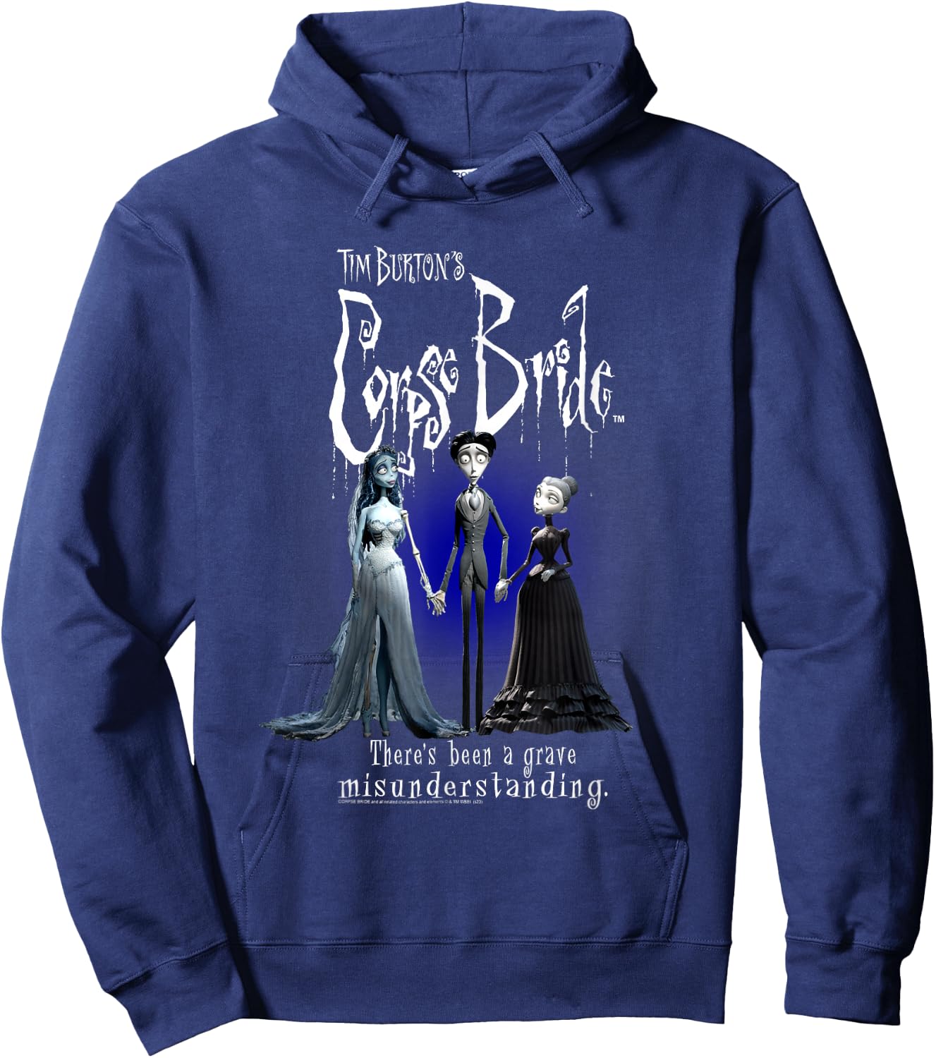 Corpse Bride Emily Victor Victoria Portrait Movie Hoodie - Hoodie | Navy