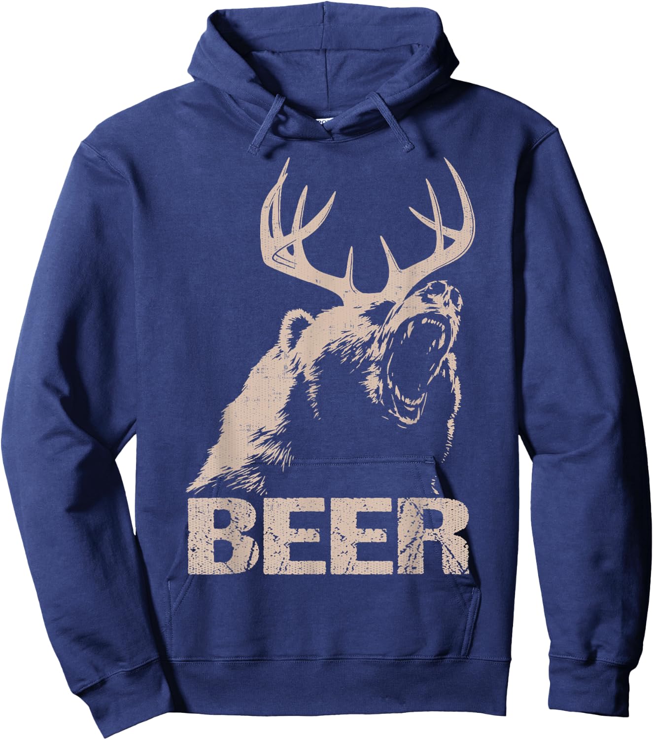 Beers Deer Bears Hoodie - Hoodie | Navy