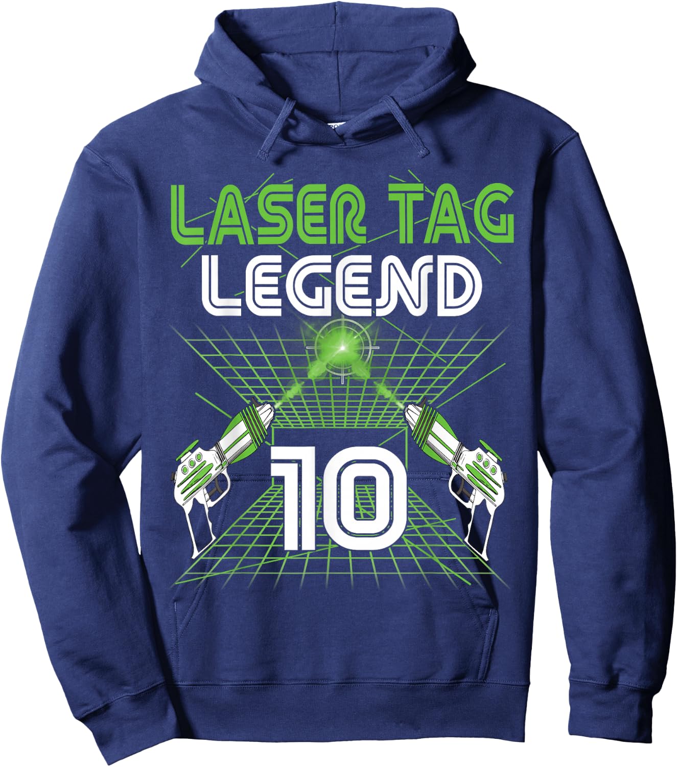 Lasertag Birthday Party - laser tag 10 years birthday Hoodie - Hoodie | Navy