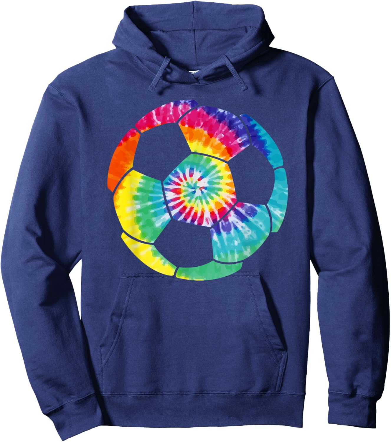 Soccer Tie Dye Rainbow Gift Hoodie - Hoodie | Navy