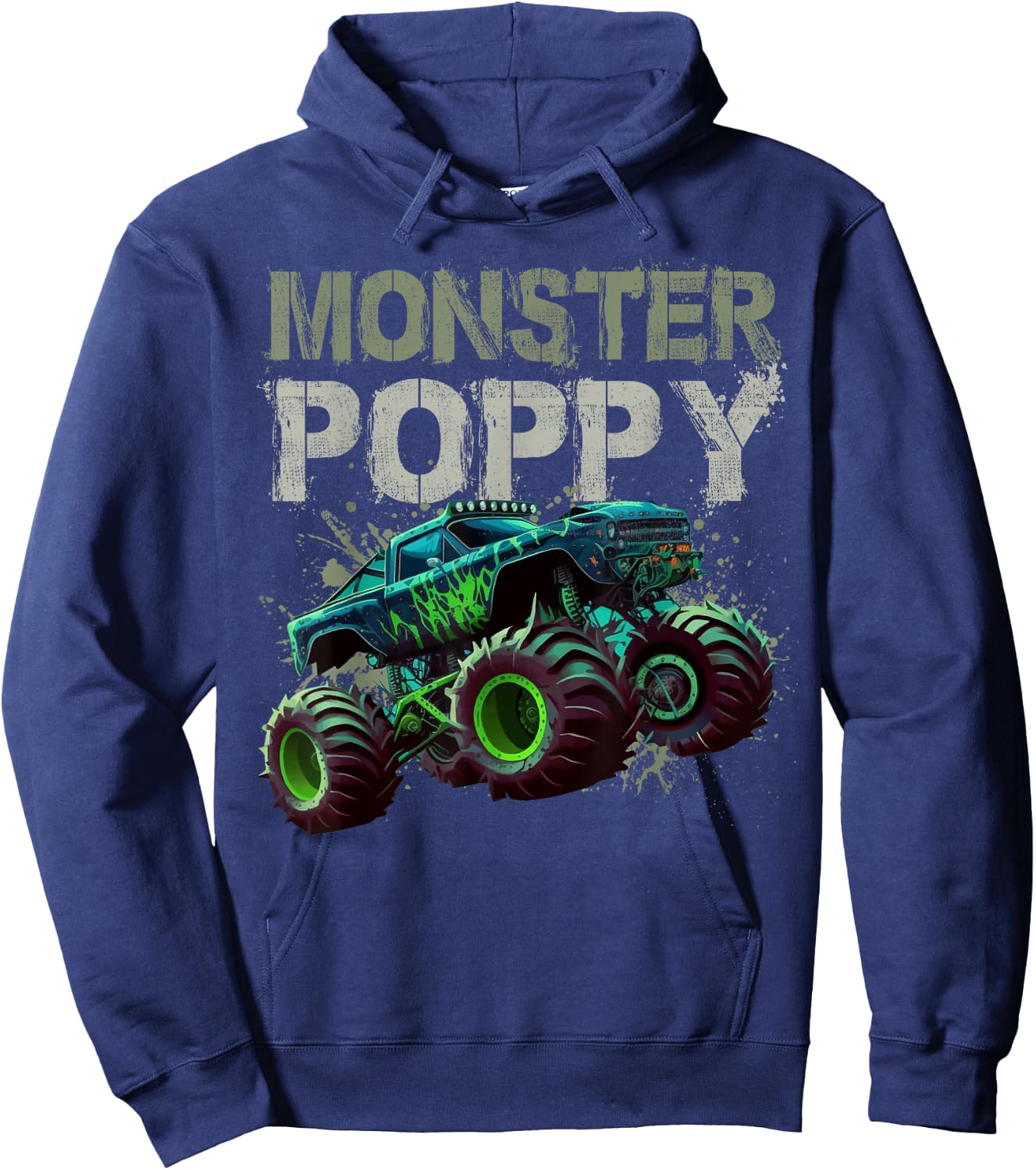 Monster Truck Poppy Family Matching Monster Truck Lovers Hoodie - Hoodie | Navy