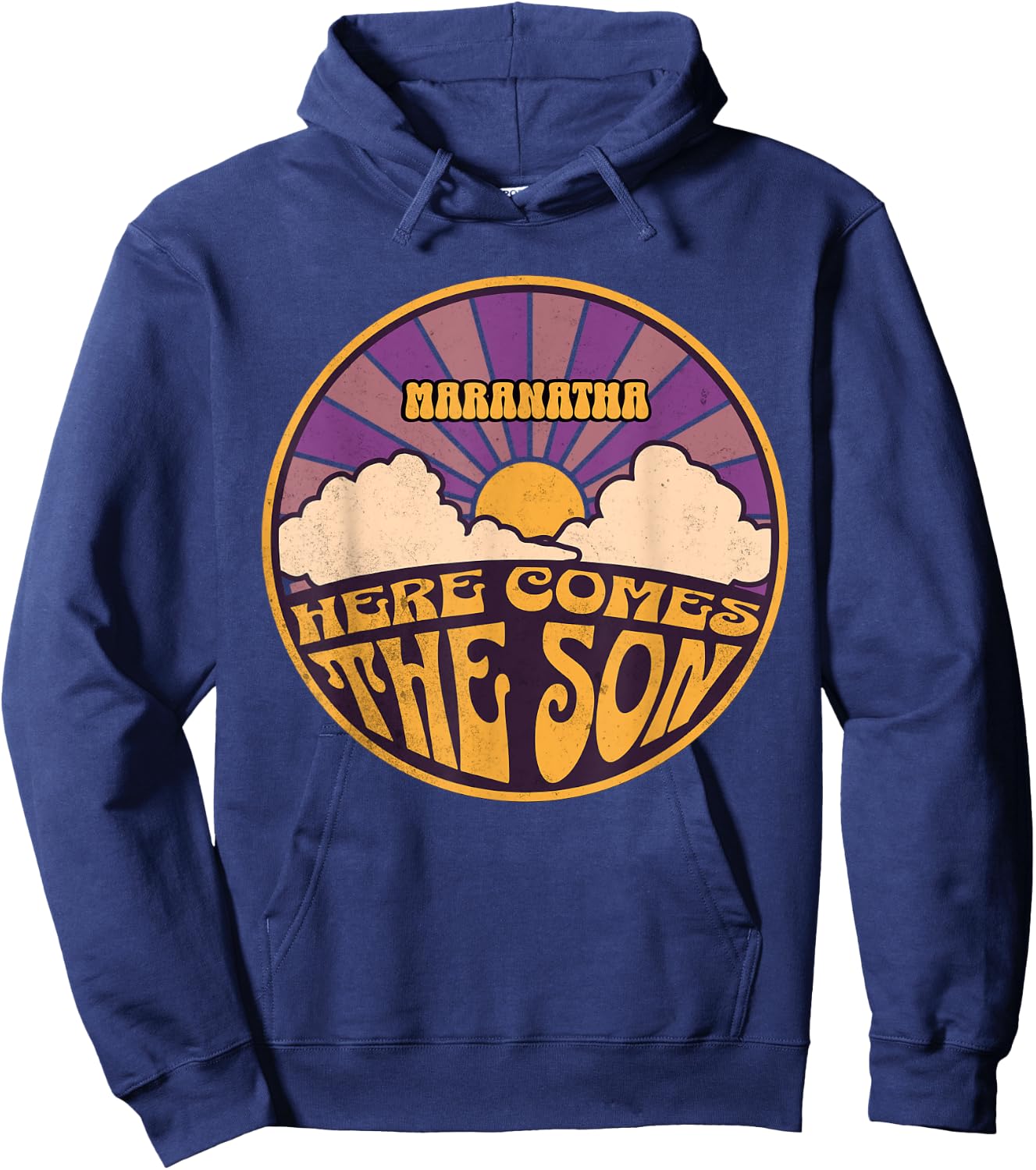 Beans Hot Maranatha Here Comes The Son Jesus Revolution People Easter Hoodie - Hoodie | Navy