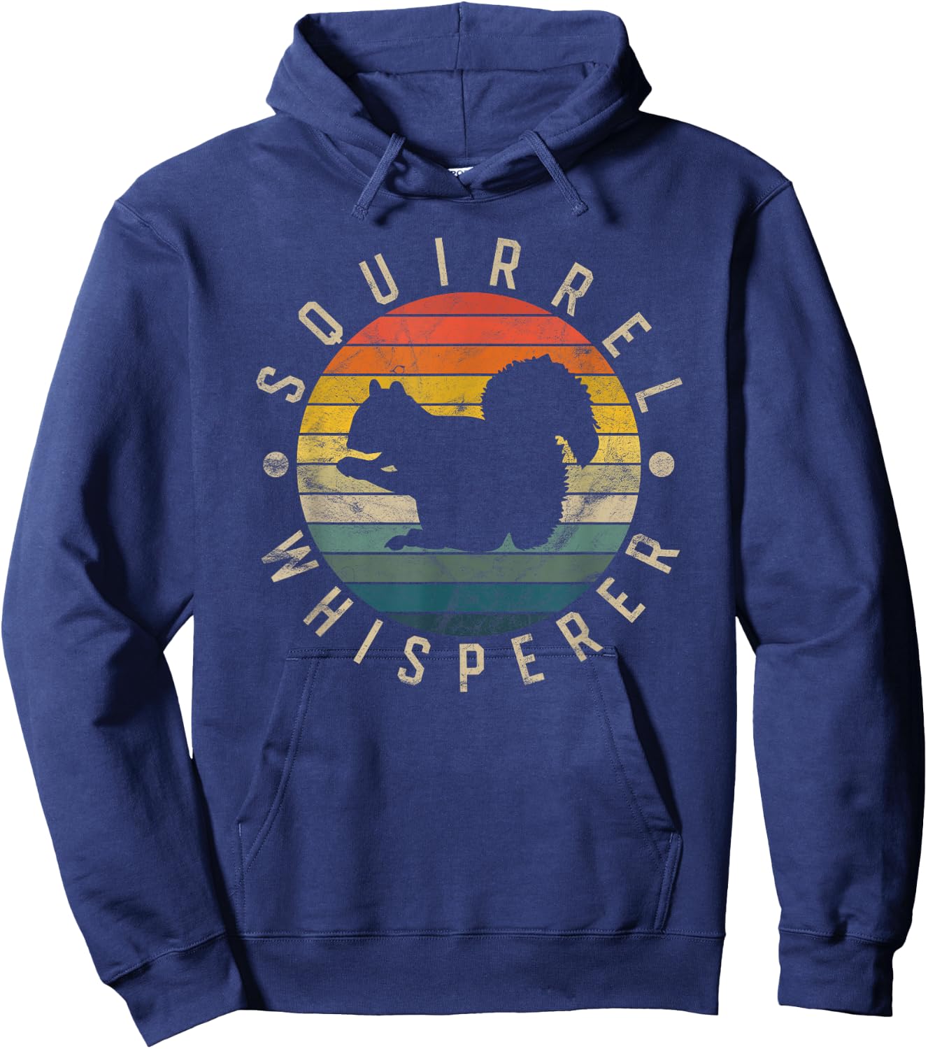 Squirrel Whisperer Vintage Sunset Cute Women's Squirrel Hoodie - Hoodie | Navy