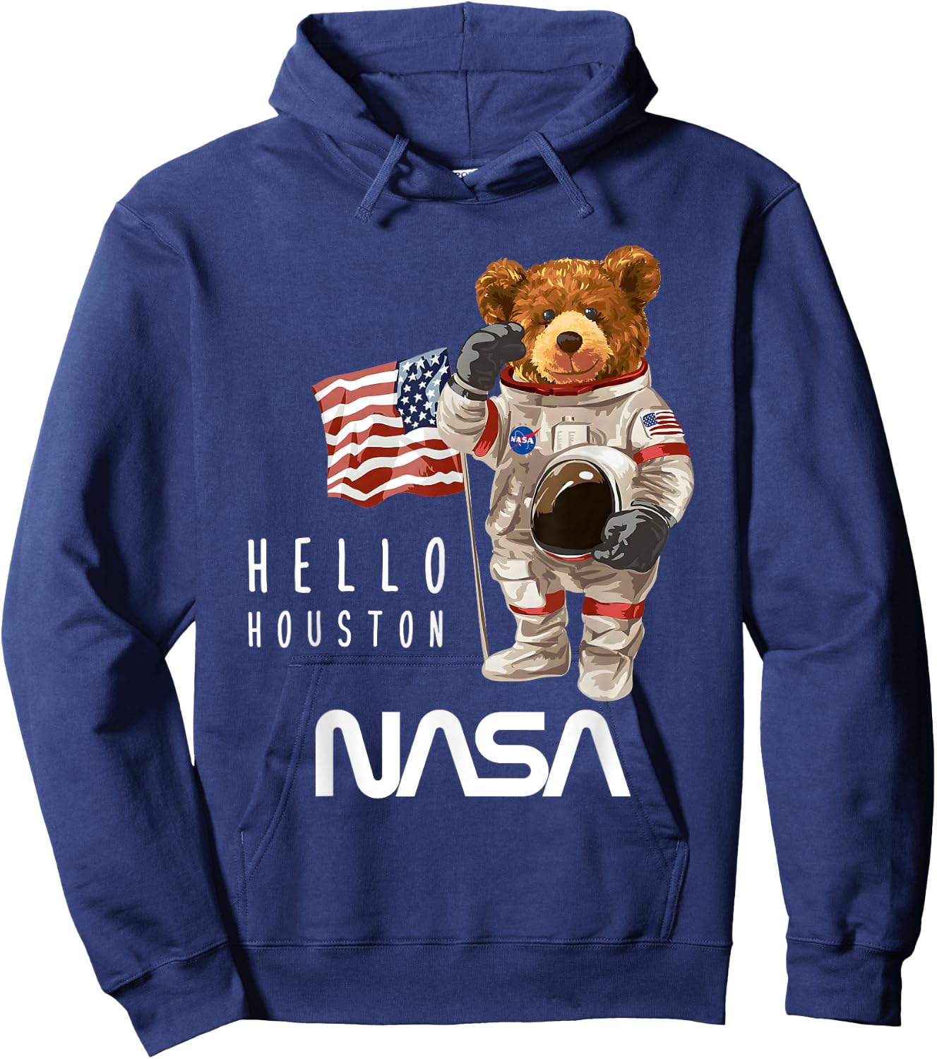 NASA Astronaut Teddy-Bear Worm Logo Hoodie - Hoodie | Navy
