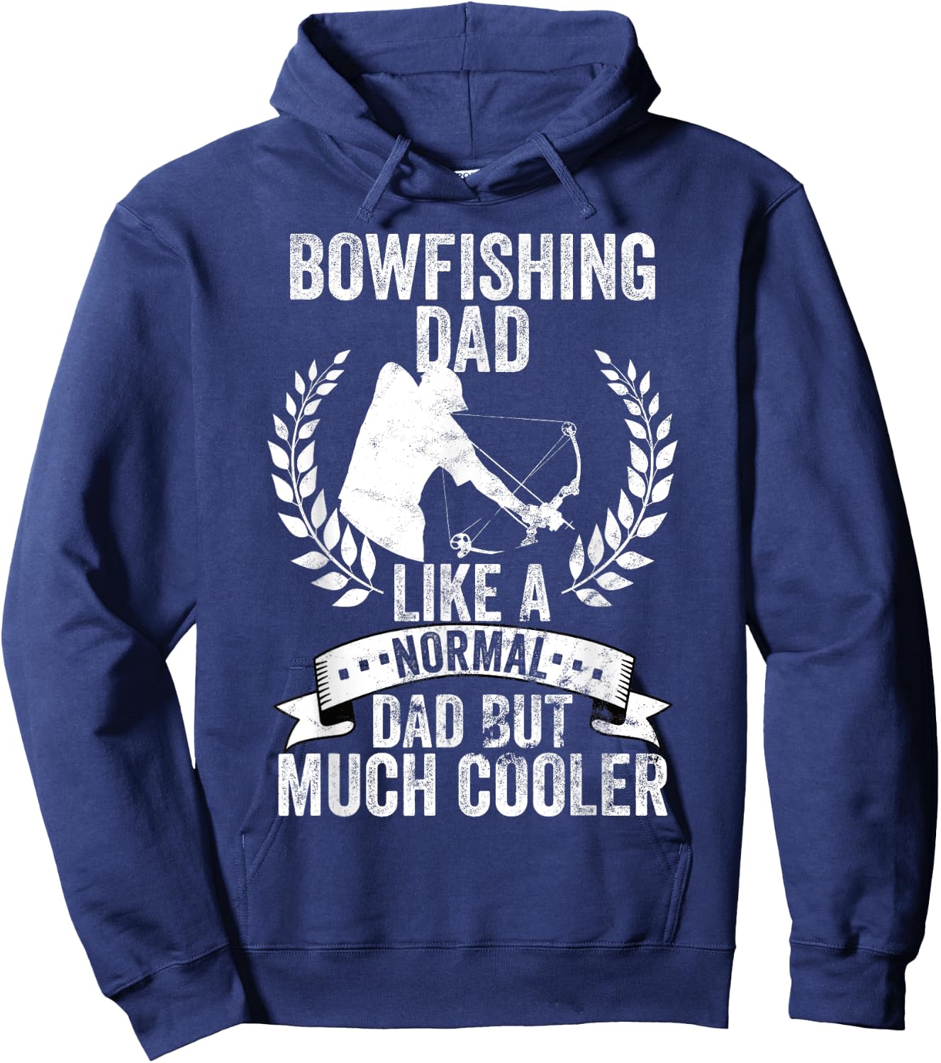 Bowfishing dad bowhunting fathersday patriotic design Men Hoodie - Hoodie | Navy