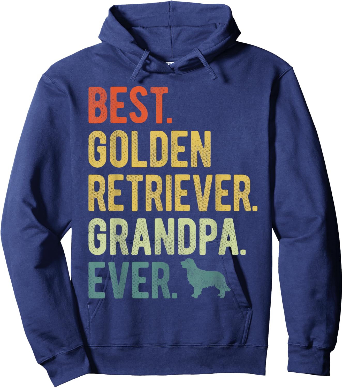 Best Golden Retriever Grandpa Ever Dog Lovers Father's Day Men Women Hoodie - Hoodie | Navy
