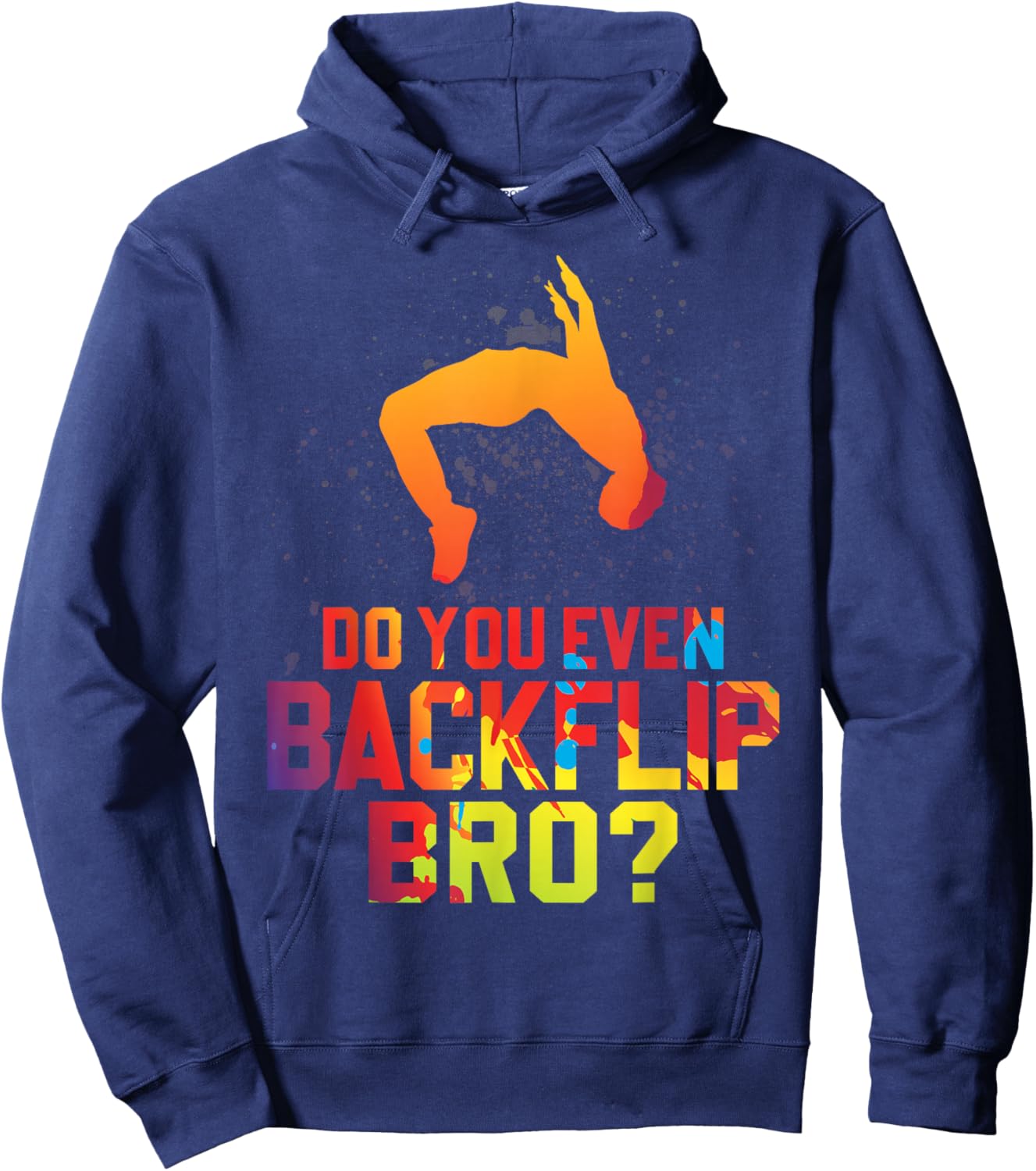 Free running Jumping Backflip Silhouette Parkour Lover Boys Hoodie - Hoodie | Navy