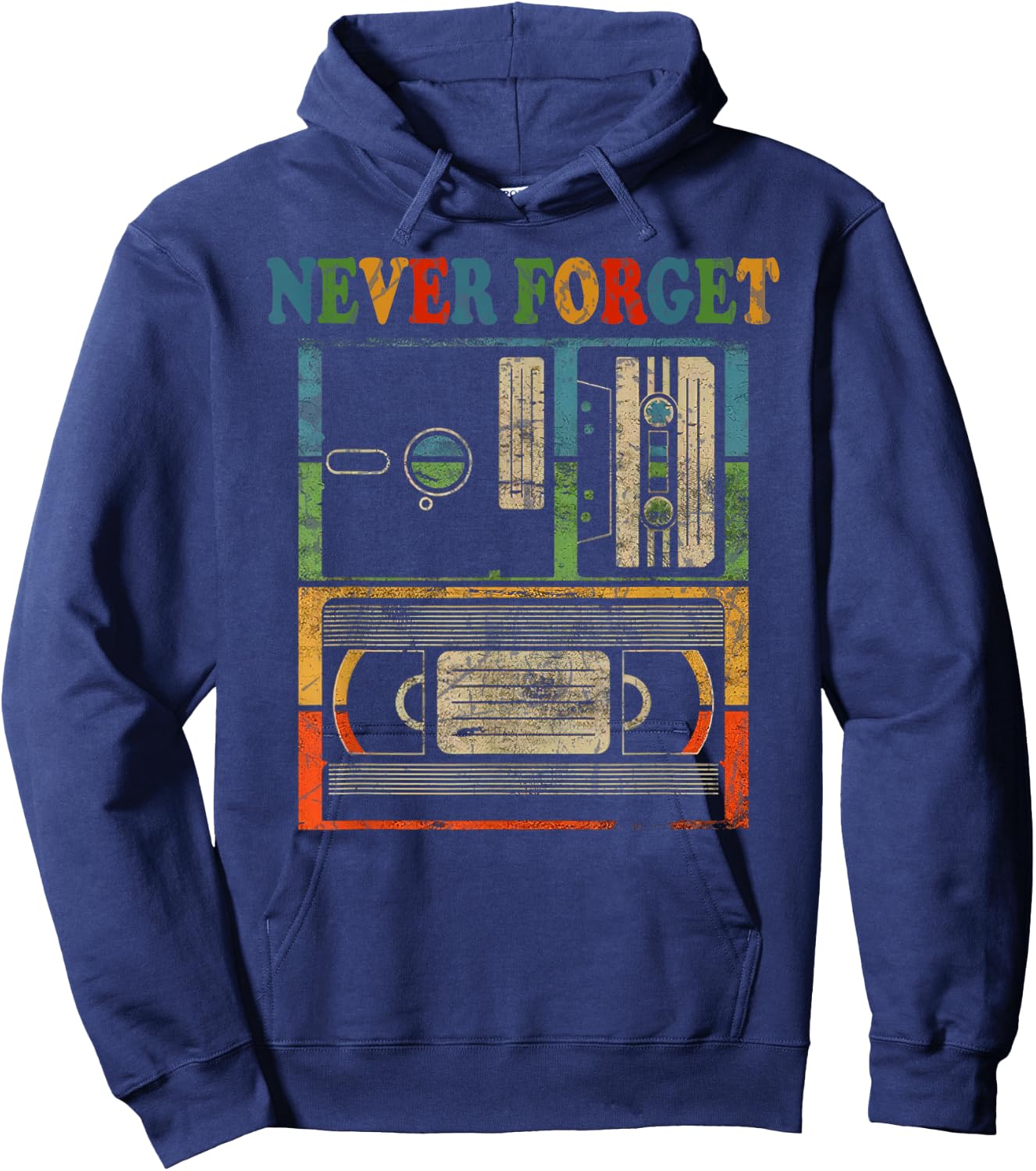 Retro Vintage 90s 80s Audio Cassette 40 Years Old Birthday Hoodie - Hoodie | Navy