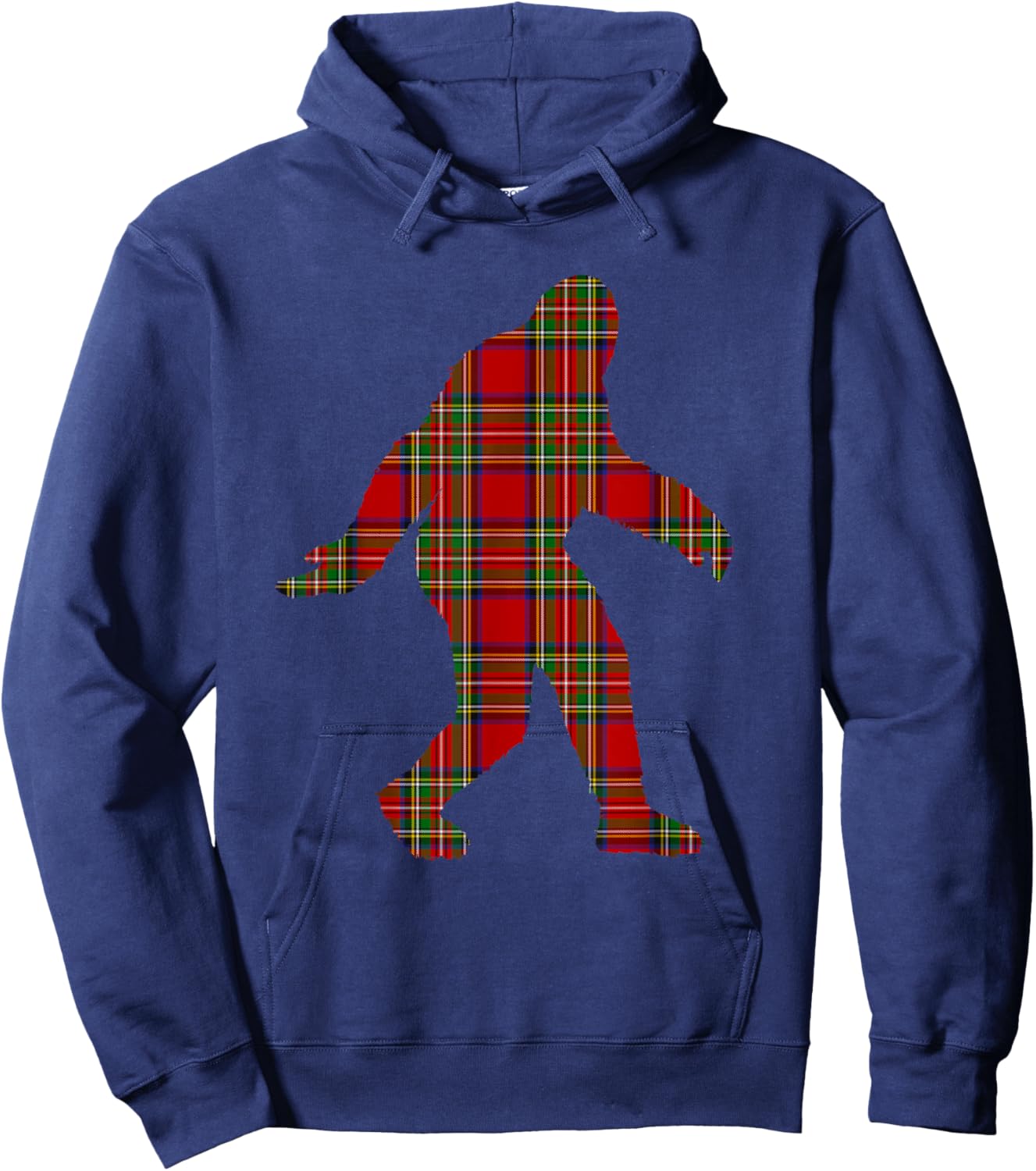 Stewart Plaid Bigfoot Scottish Pride Tartan Hoodie - Hoodie | Navy