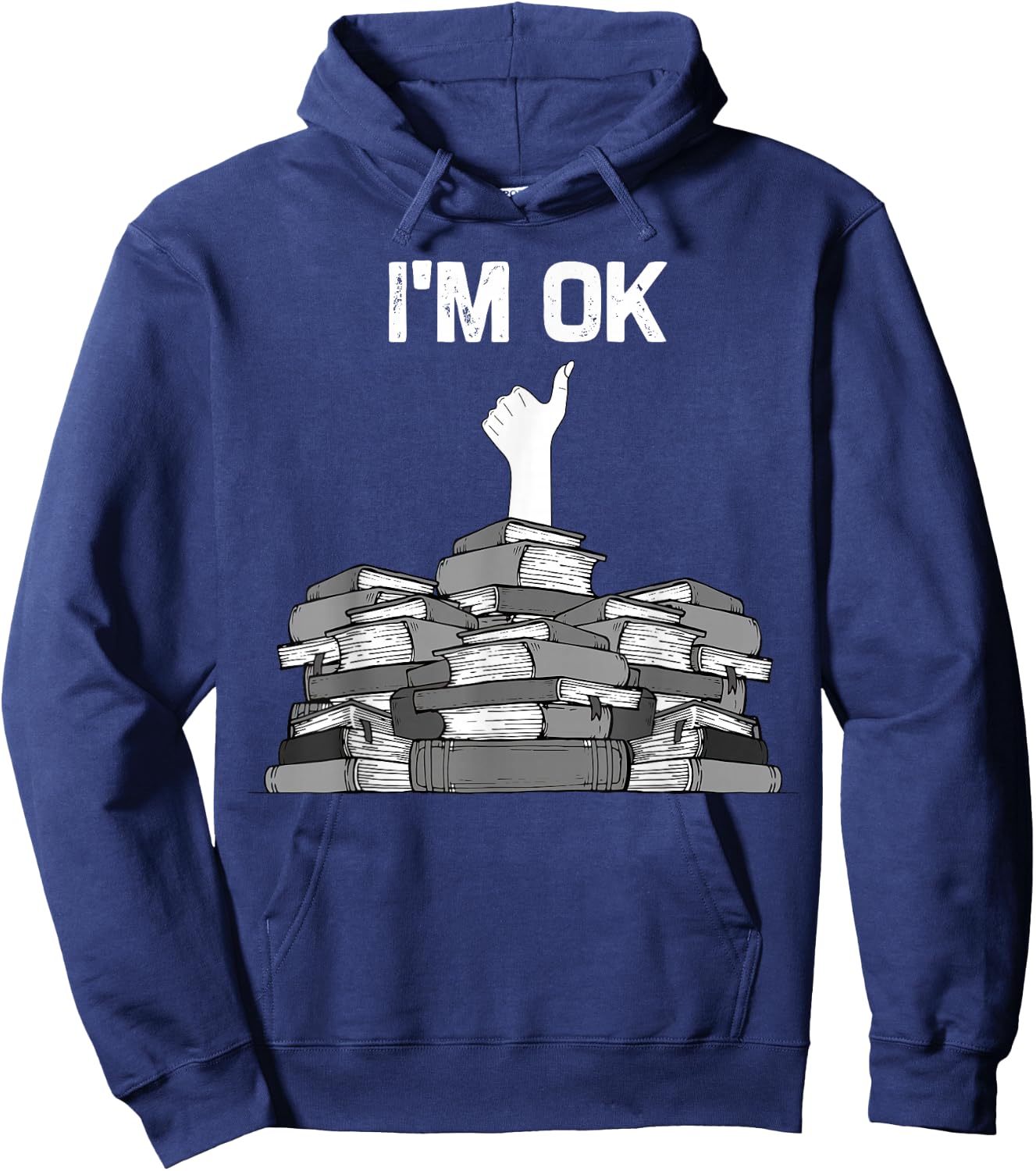 Funny Books Design Women Kids Avid Reader Bookworm Hoodie - Hoodie | Navy