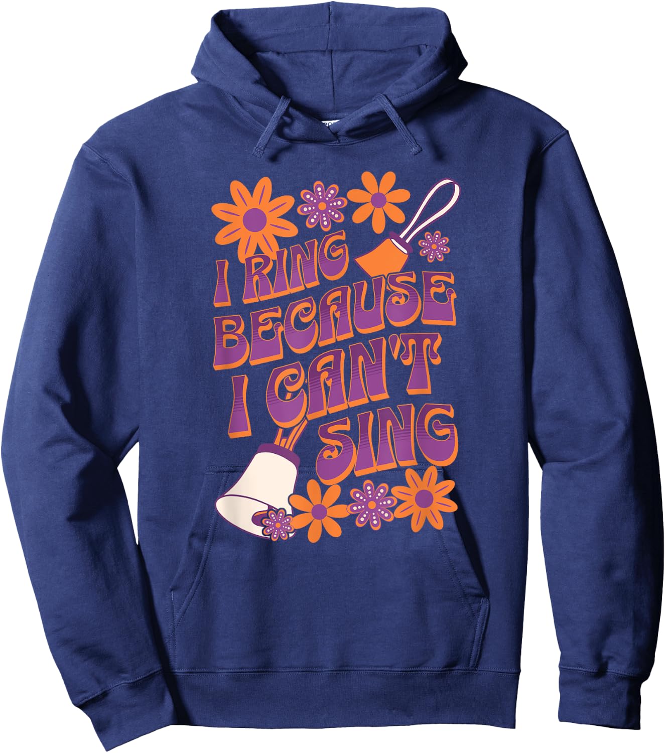 Funny Handbell Player Design for Bell Ringers, and Musicians Hoodie - Hoodie | Navy