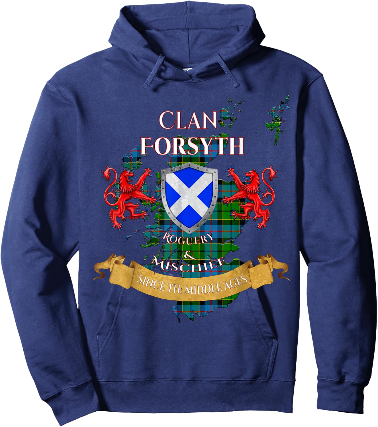 Forsyth Scottish Family Clan Middle Ages Mischief Hoodie - Hoodie | Navy