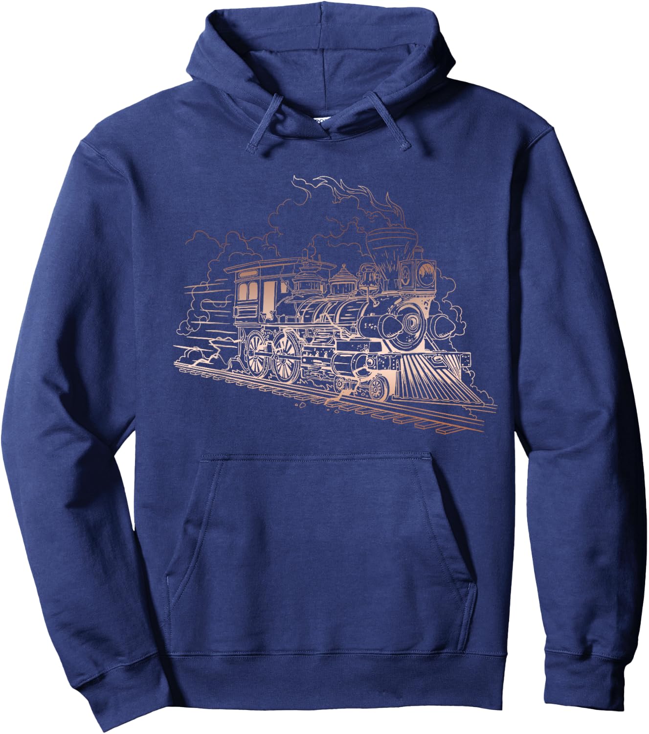 Railroad Steam Train Engineer Engine Conductor Locomotive Hoodie - Hoodie | Navy