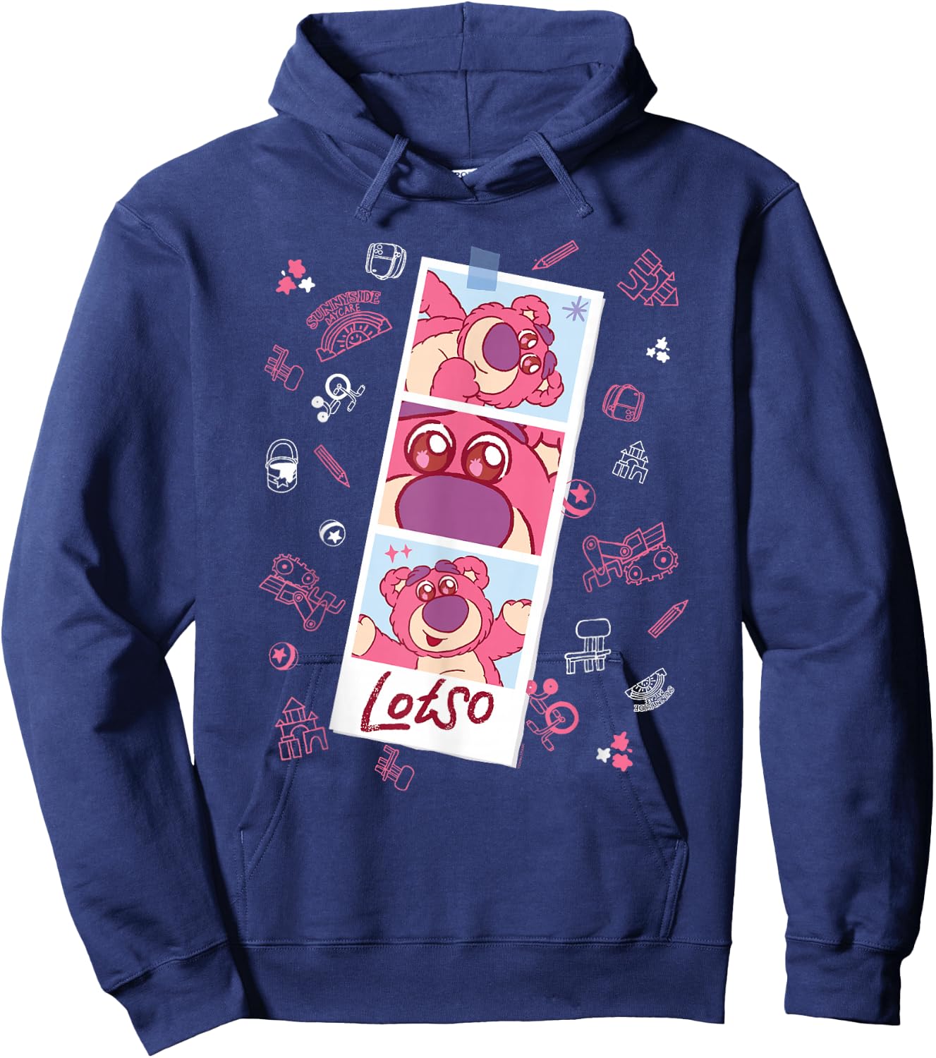 Disney and Pixar’s Toy Story Lotso Fluffy Cute Photo Strip Hoodie - Hoodie | Navy