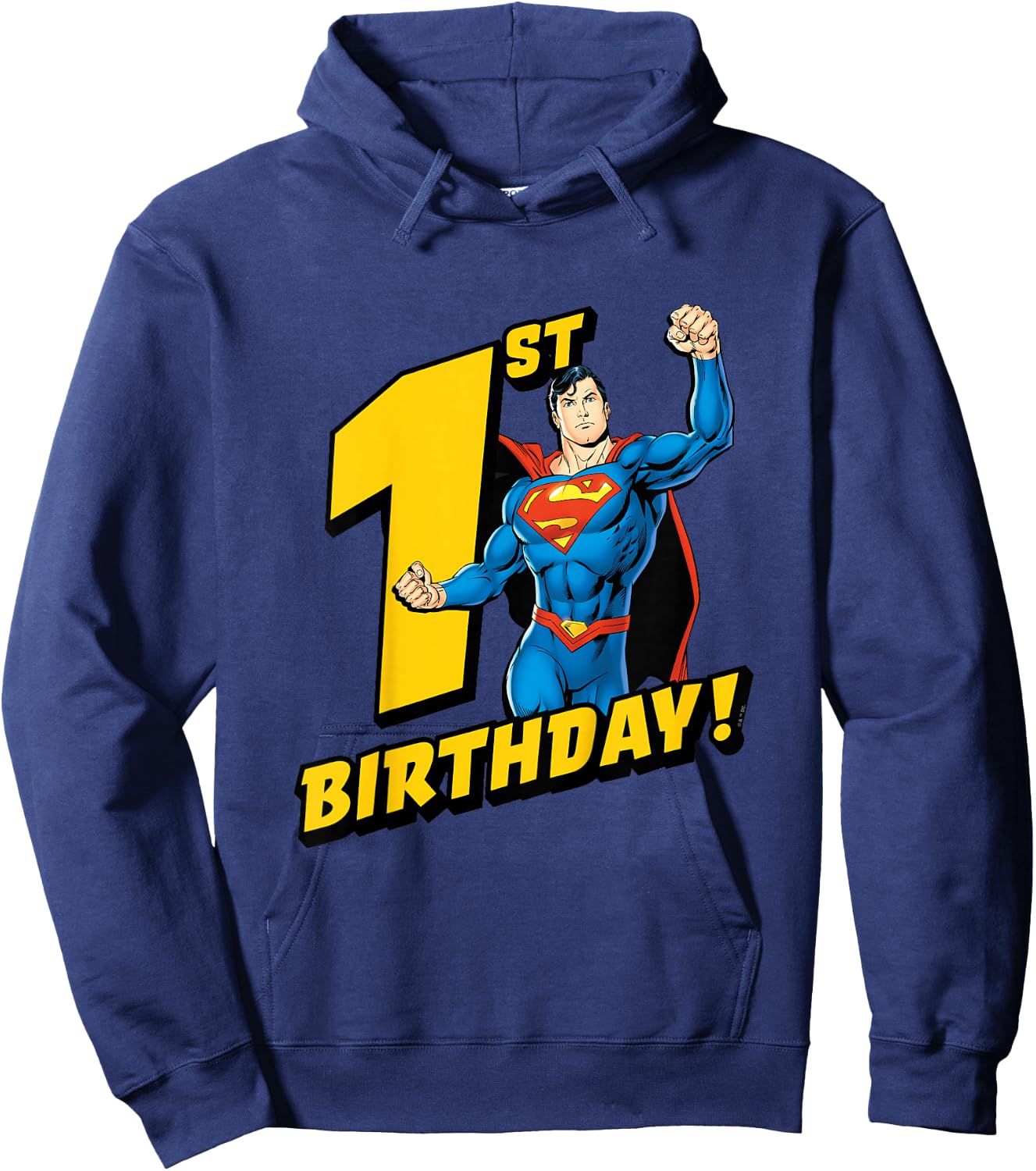 Kids Superman 1st Birthday Hoodie - Hoodie | Navy