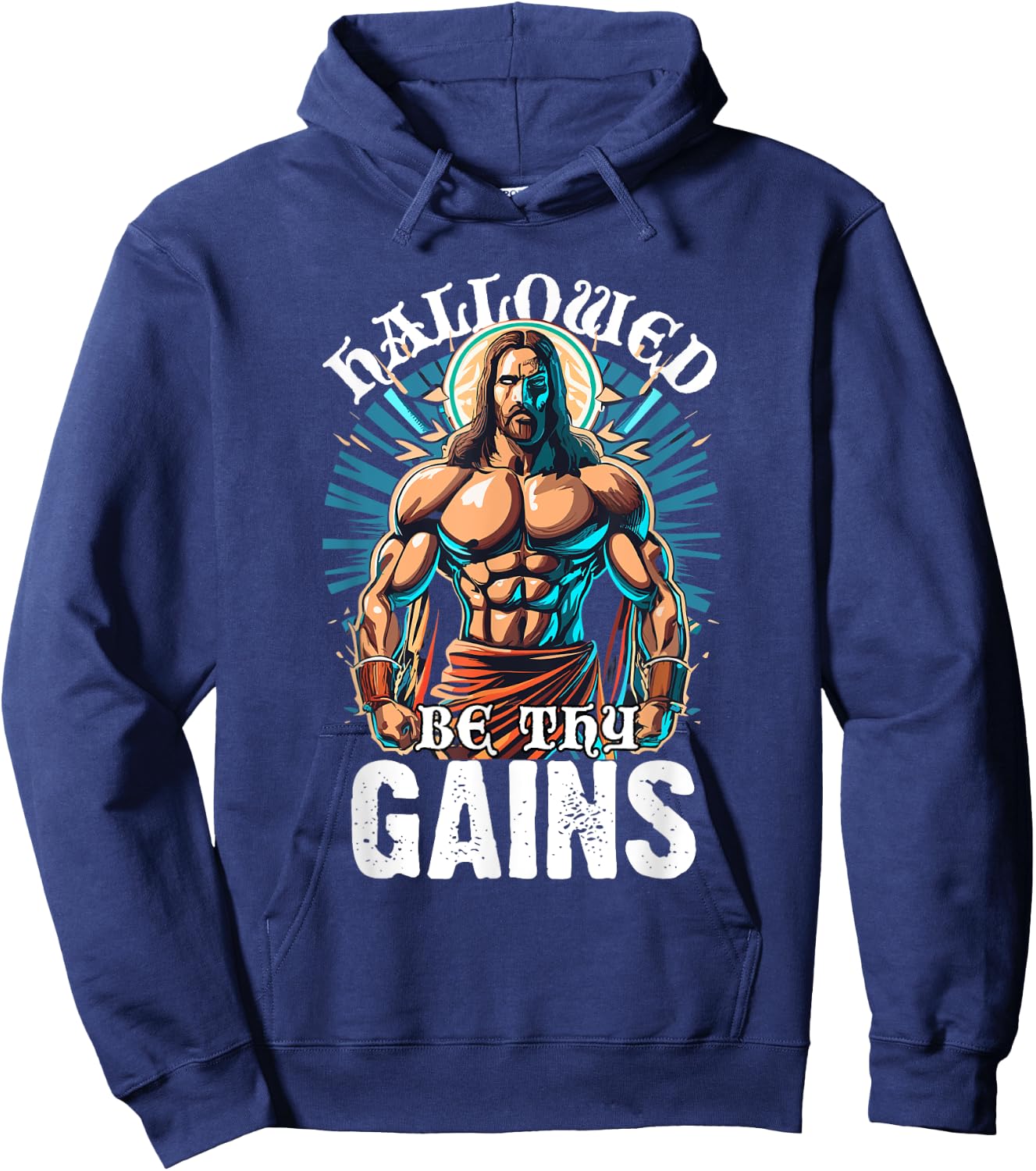 Hallowed Be Thy Gains Hoodie - Hoodie | Navy