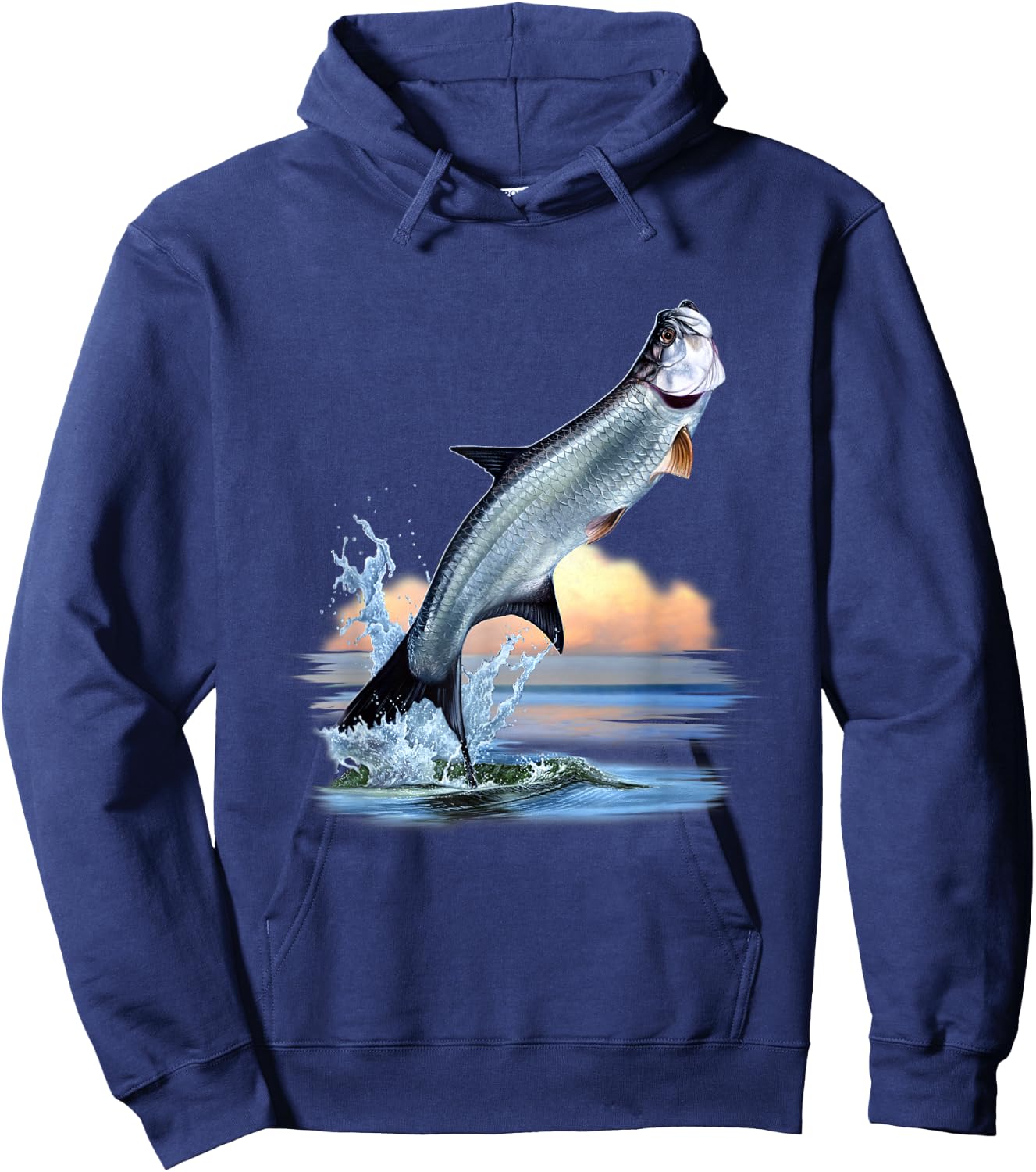 Tarpon Fish Fresh Water Wildlife Hunting Fishing Apparel Hoodie - Hoodie | Navy