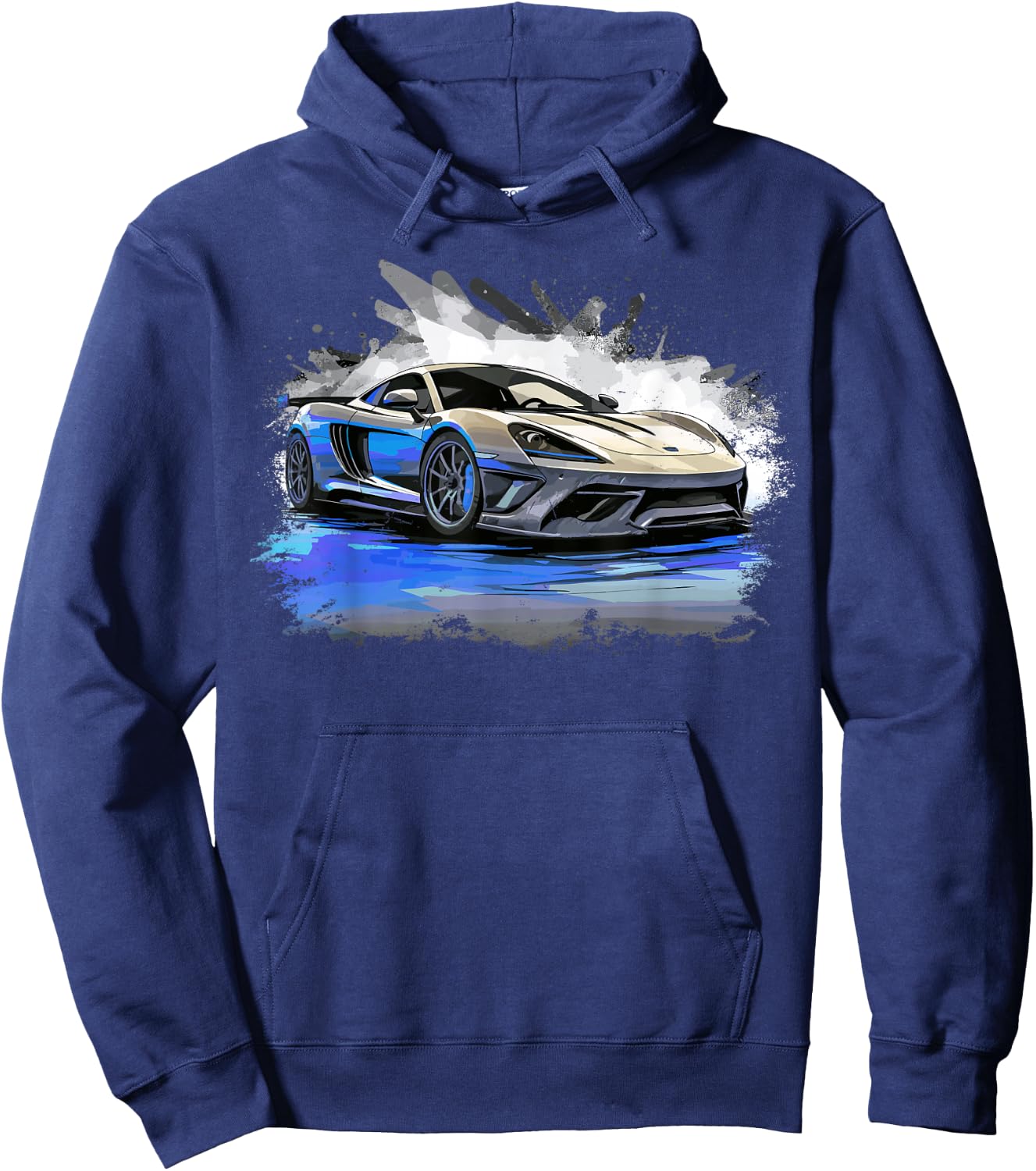 Supercar Sports Car Exotic Concept Art Hypercar Boys Graphic Hoodie - Hoodie | Navy