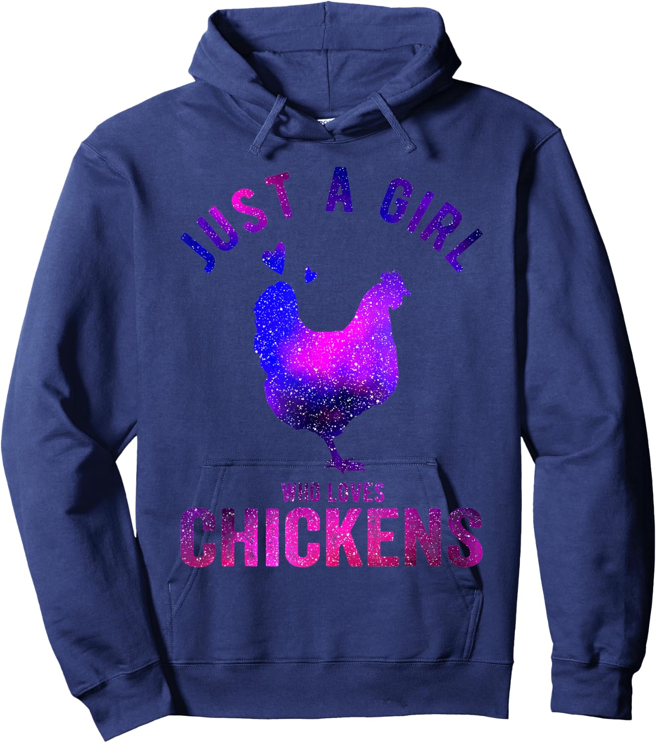 Just A Girl Who Loves Chickens Chicken Lover Funny Chicken Hoodie - Hoodie | Navy