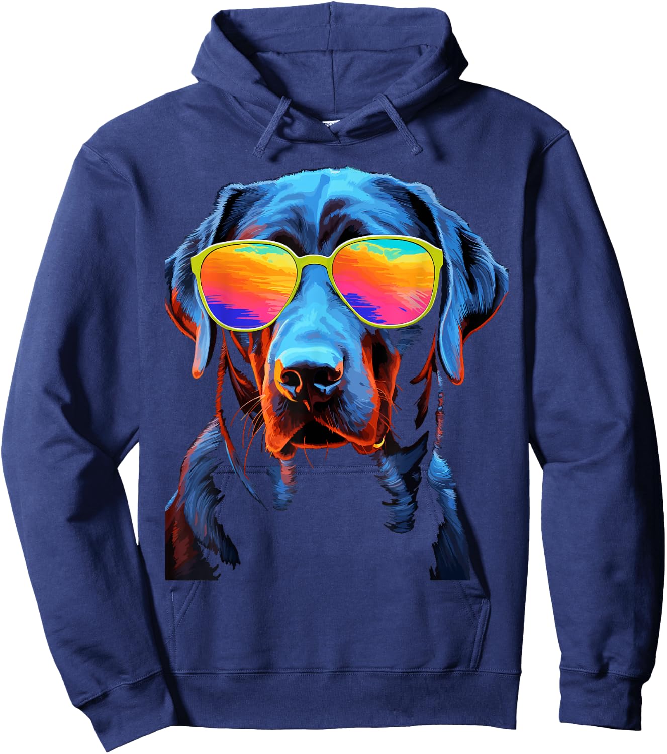 Labrador Retriever Dog with Sunglasses Women Kids Hoodie - Hoodie | Navy