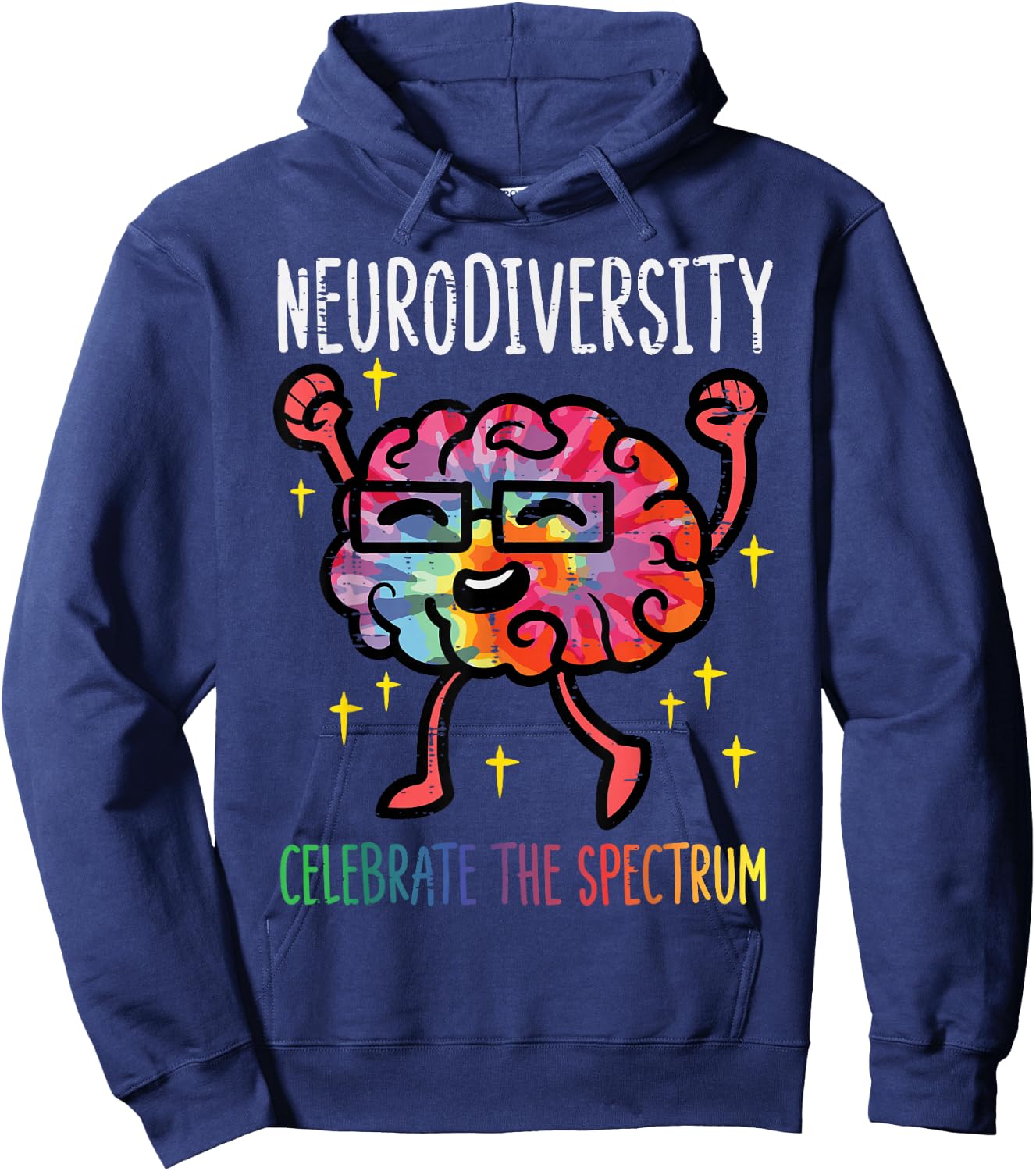 Neurodiversity Brain Autism Awareness ASD ADHD Men Women Kid Hoodie - Hoodie | Navy