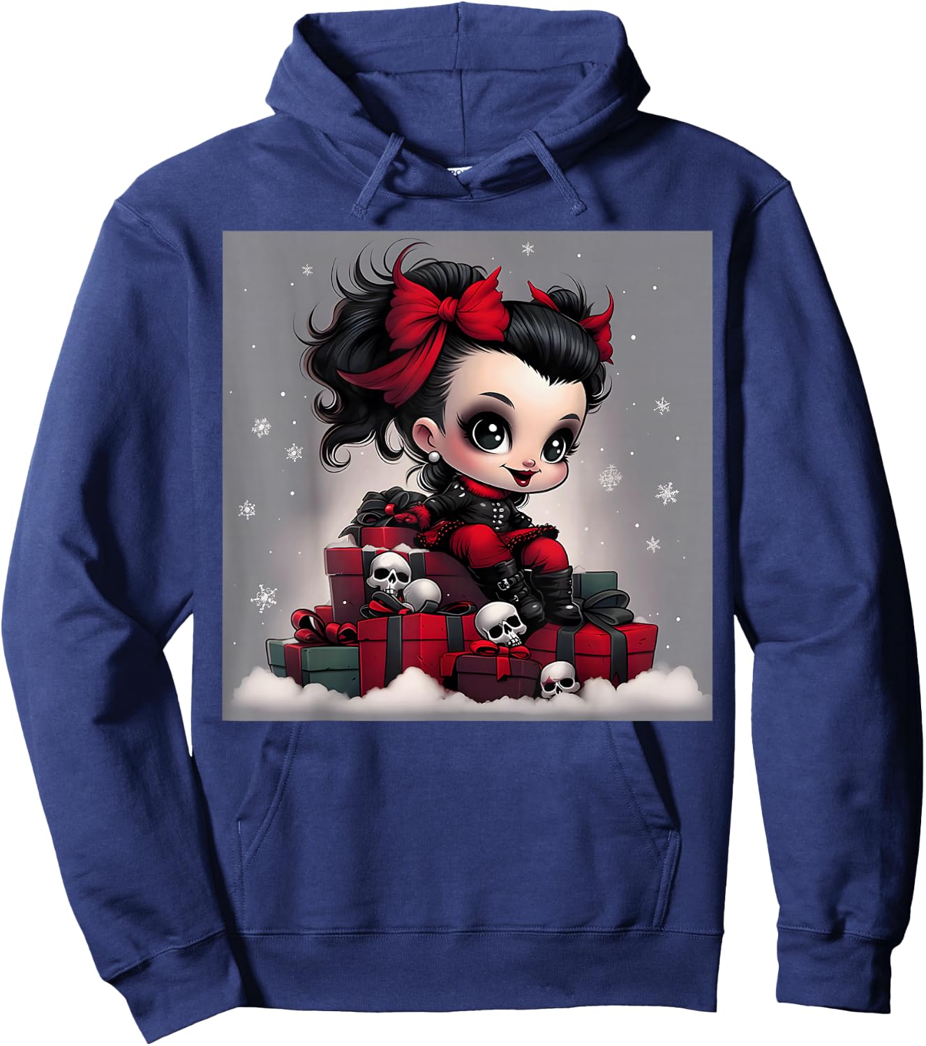 A Twist of Gothmas: Celebrating with Baby's Style Hoodie - Hoodie | Navy