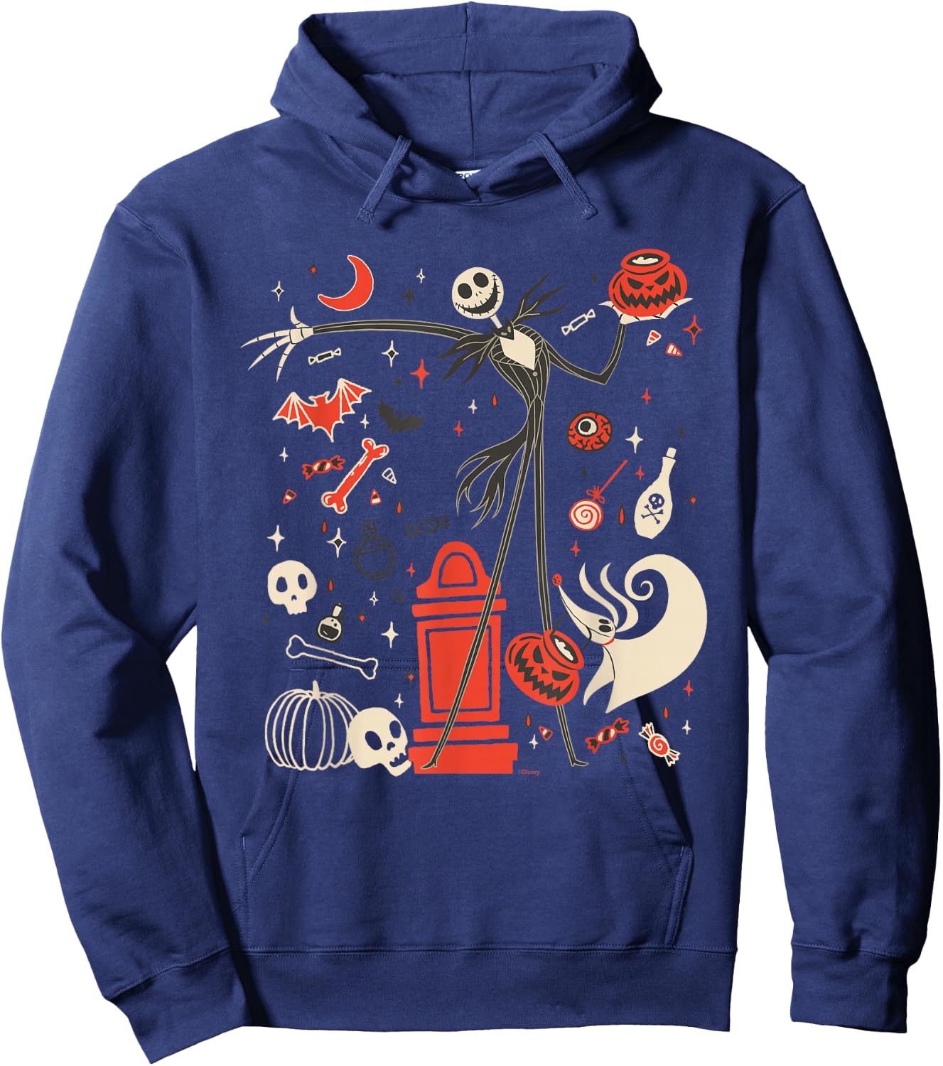 Disney The Nightmare Before Christmas Jack & Zero Halloween Hoodie - Hoodie | Navy